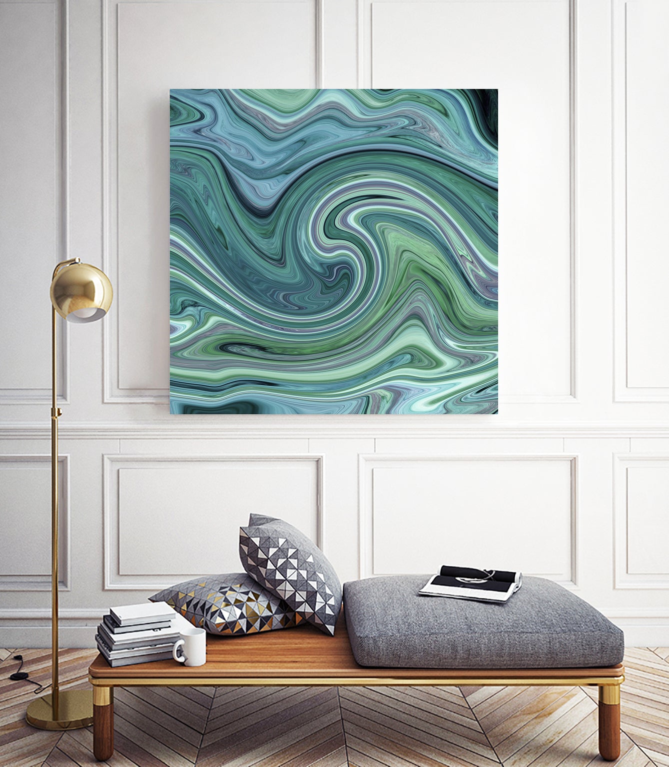Green marble II by Tania Amrein on GIANT ART - green digital drawing