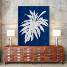 Blue Nature Dark Blue Palm5 by Catia Keck on GIANT ART - blue photo manipulation