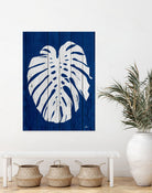 Blue Nature Dark Blue Palm2 by Catia Keck on GIANT ART - blue mixed media