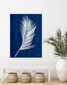 Blue Nature Dark Blue Palm4 by Catia Keck on GIANT ART - blue mixed media