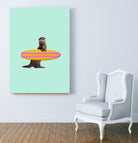SURFING OTTER by Jonas Loose on GIANT ART - blue character design