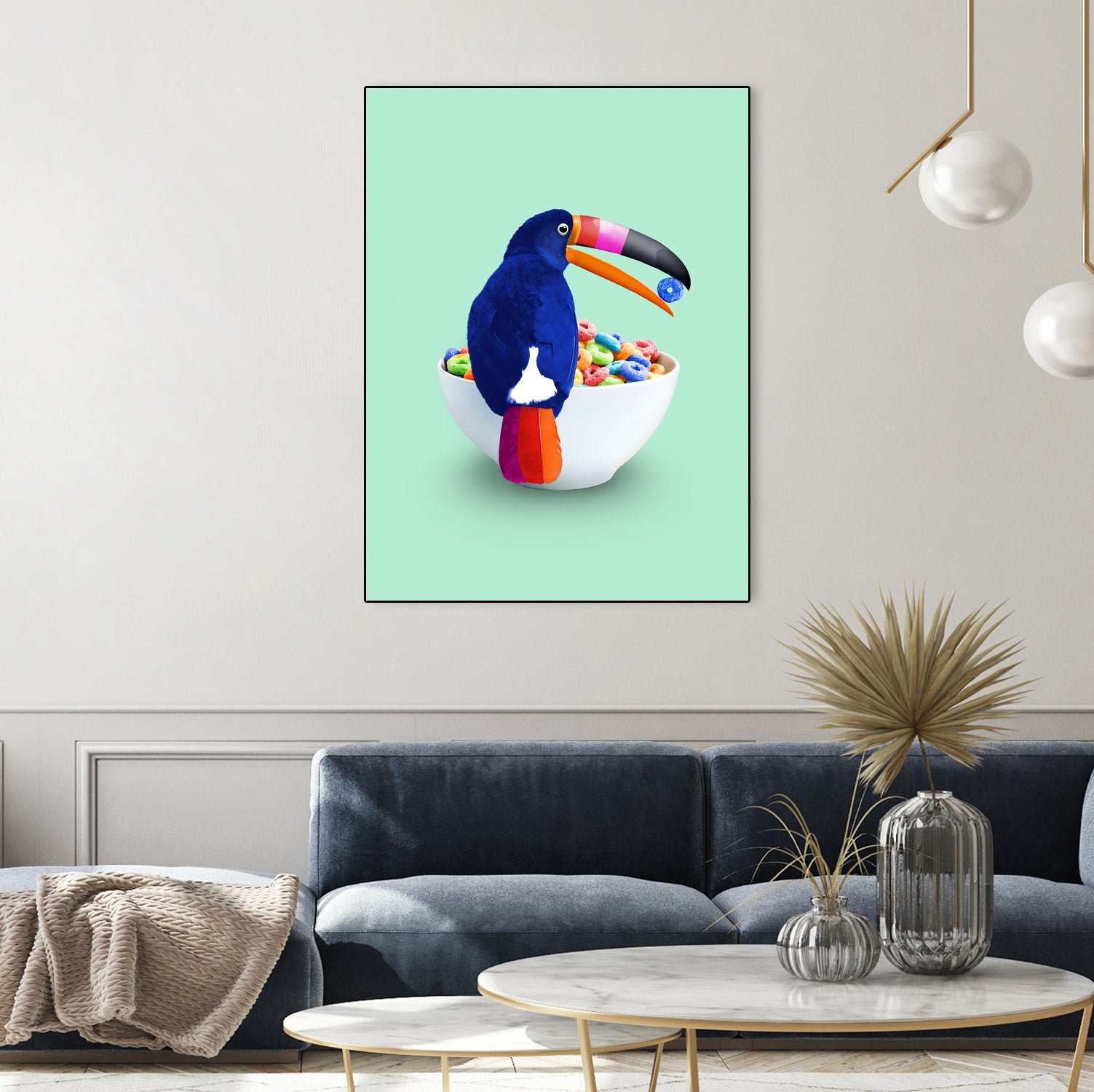 CEREAL TOUCAN by Jonas Loose on GIANT ART - green 3d art