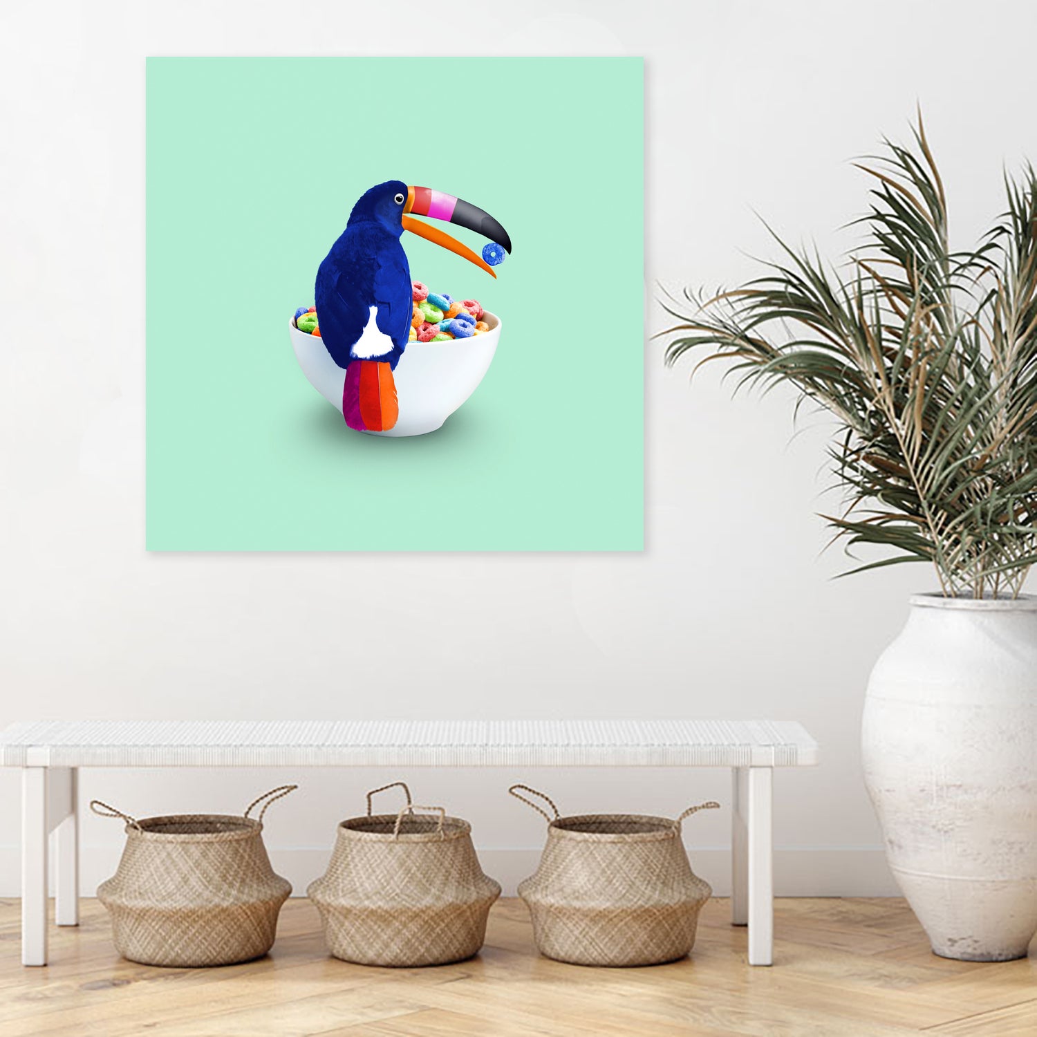 CEREAL TOUCAN by Jonas Loose on GIANT ART - green 3d art