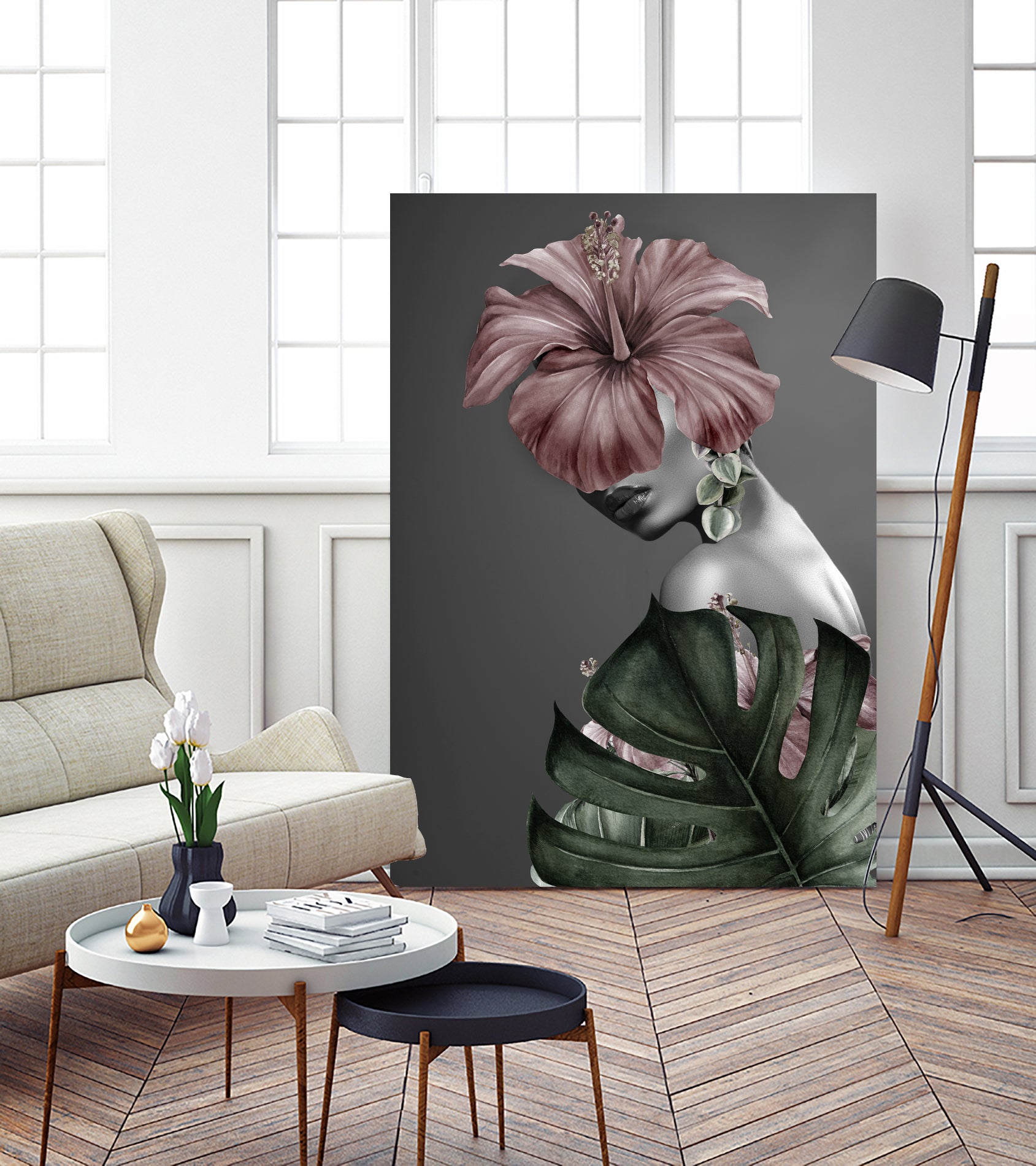 Hibiscus III by Tania Amrein on GIANT ART - red mixed media