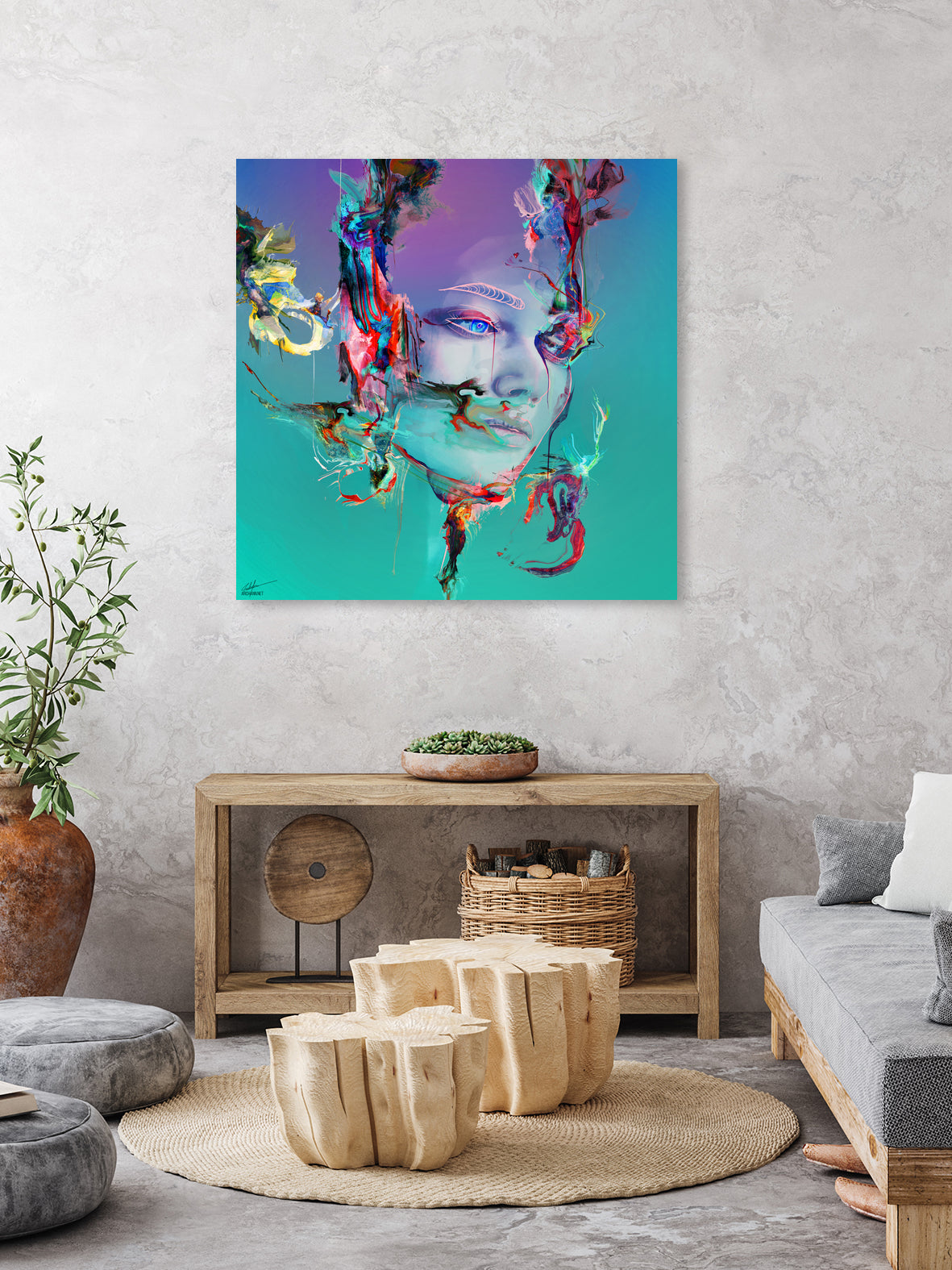 Deep Reality Of Here by Archan Nair on GIANT ART - green digital painting