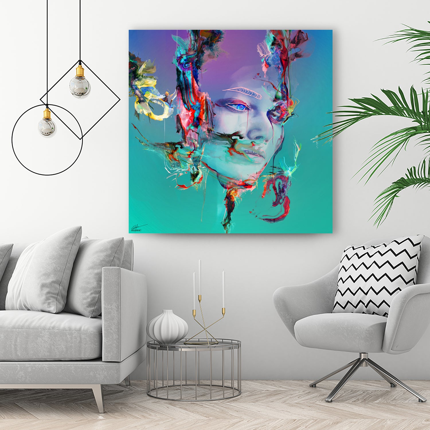 Deep Reality Of Here by Archan Nair on GIANT ART - green digital painting