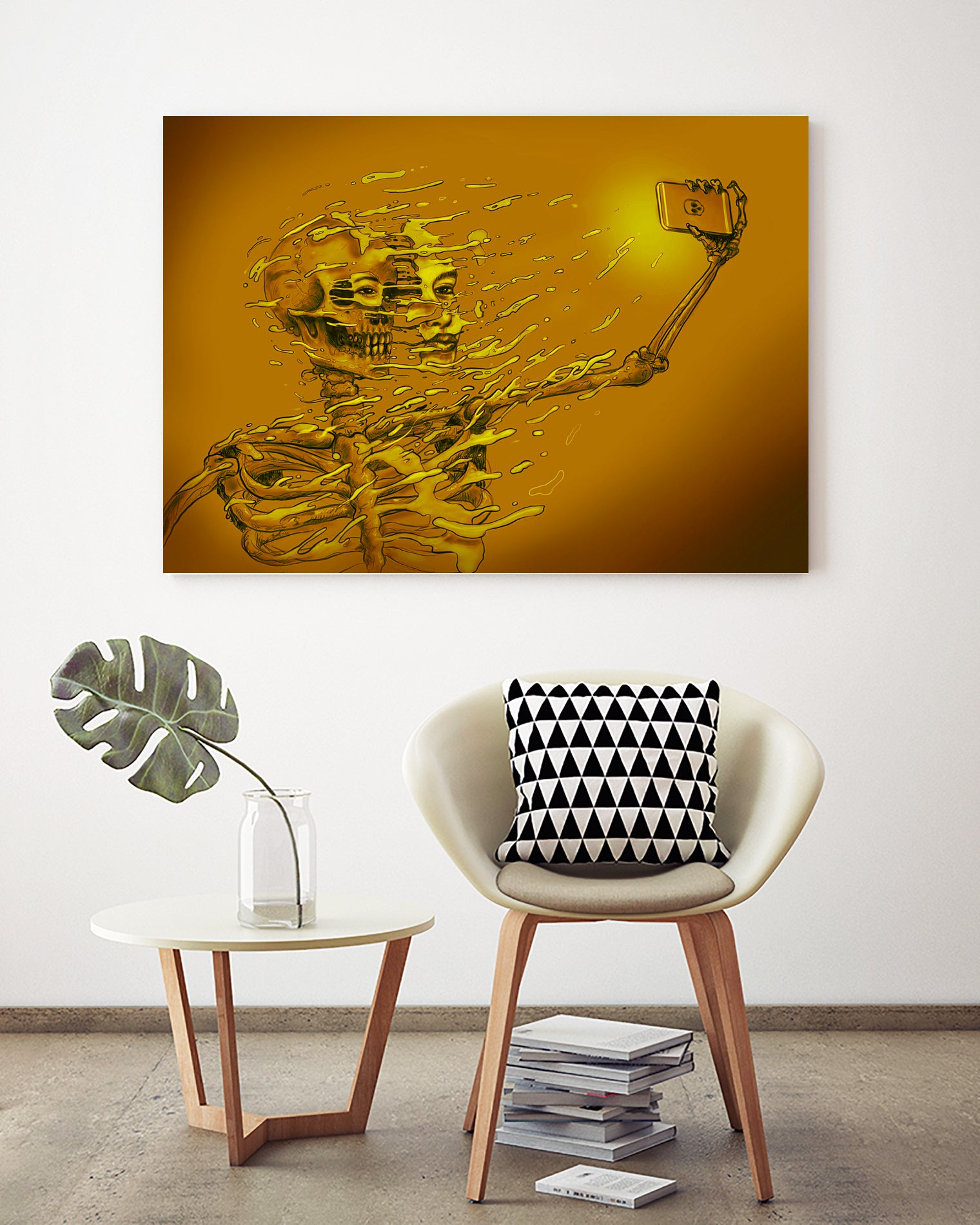 Selfie by Francis Mi Oza on GIANT ART - yellow digital painting