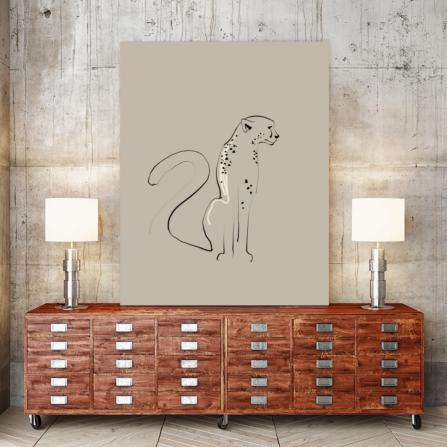 CHEETAH by Nadine Batista Santos on GIANT ART - brown digital drawing