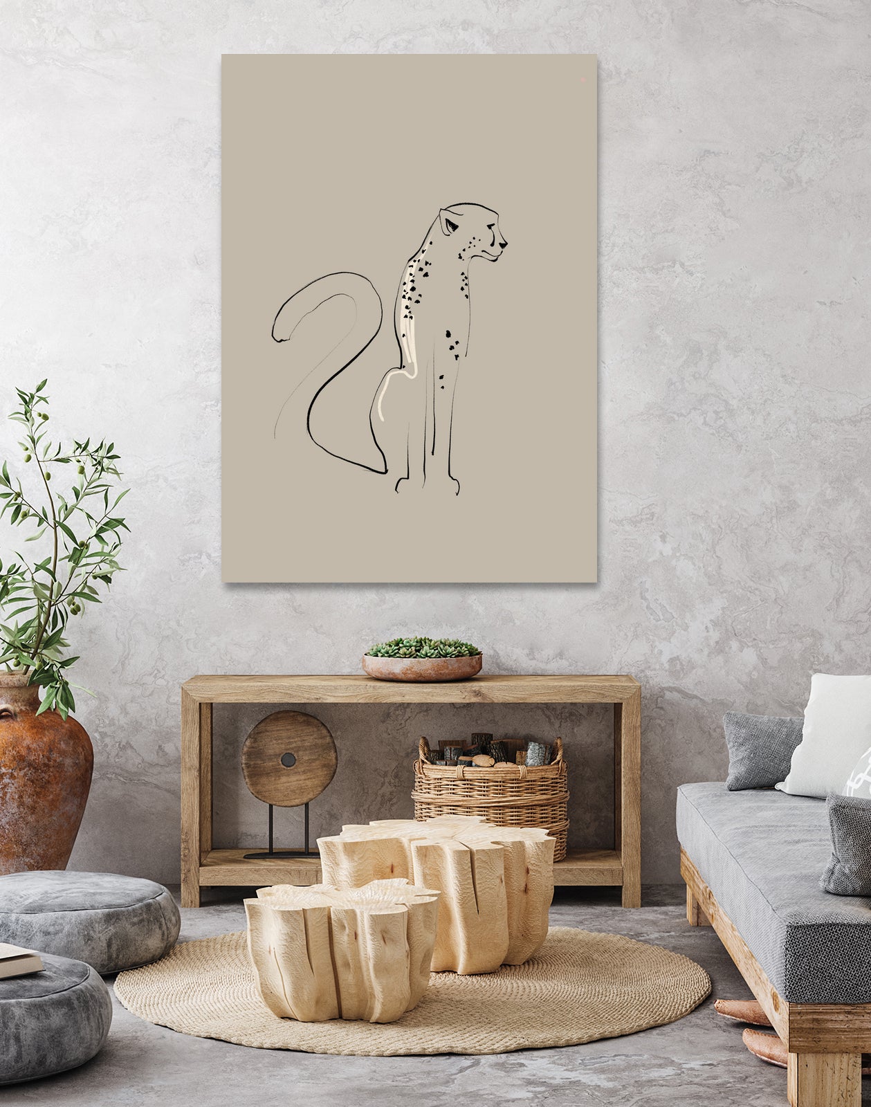 CHEETAH by Nadine Batista Santos on GIANT ART - brown digital drawing