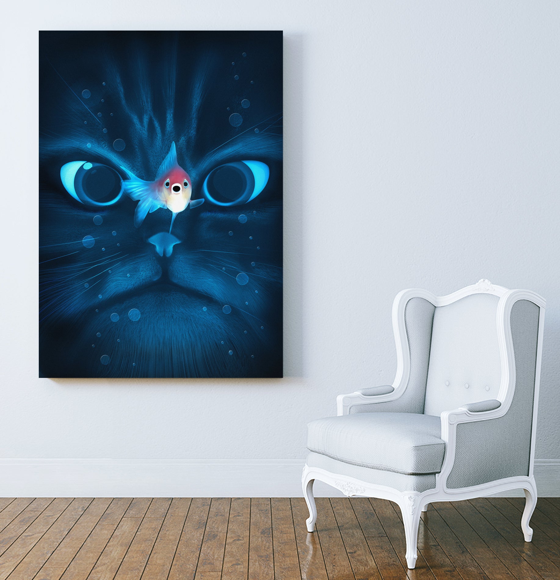 Catfish by Nicholas Ely on GIANT ART - blue digital painting