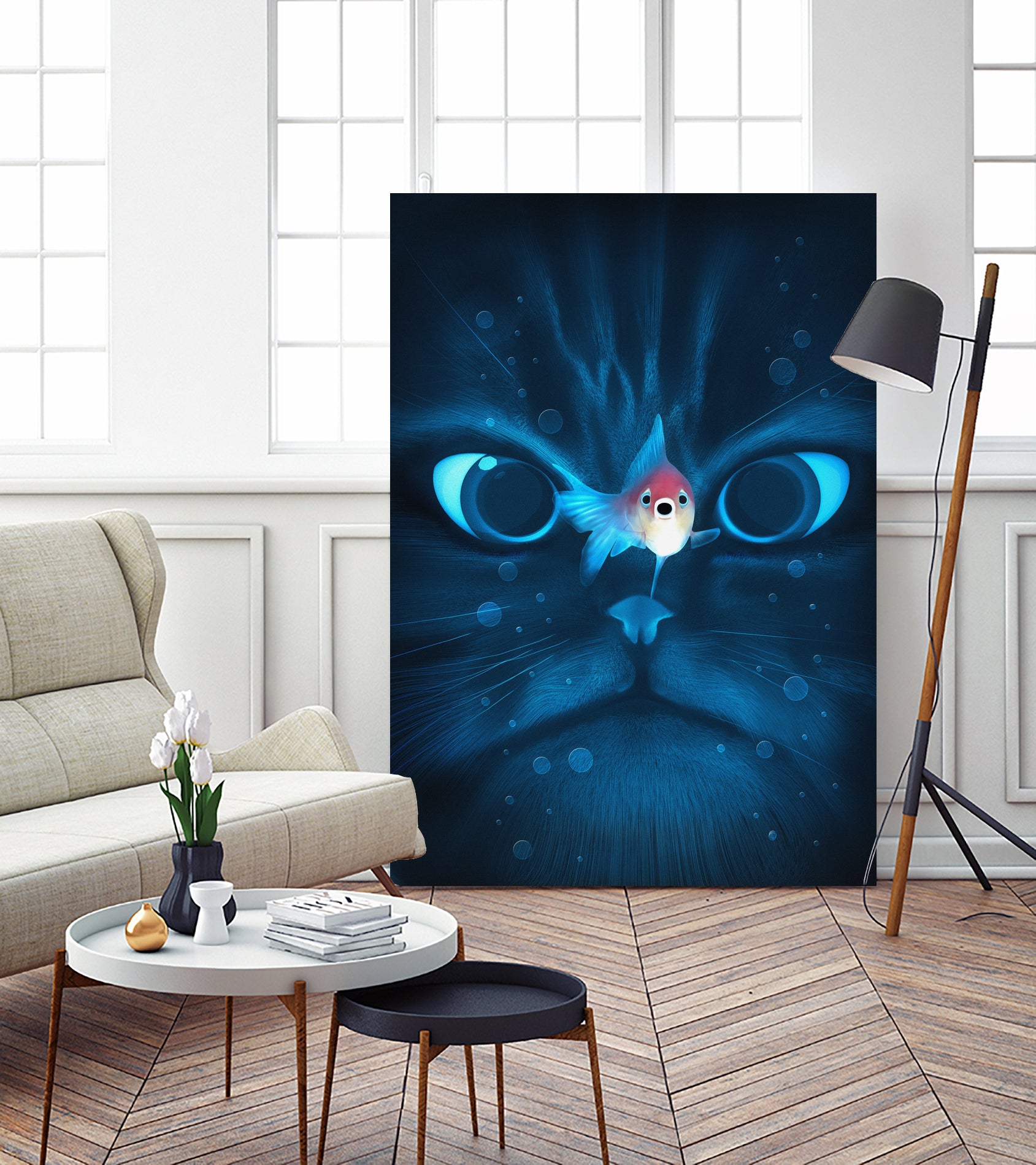 Catfish by Nicholas Ely on GIANT ART - blue digital painting