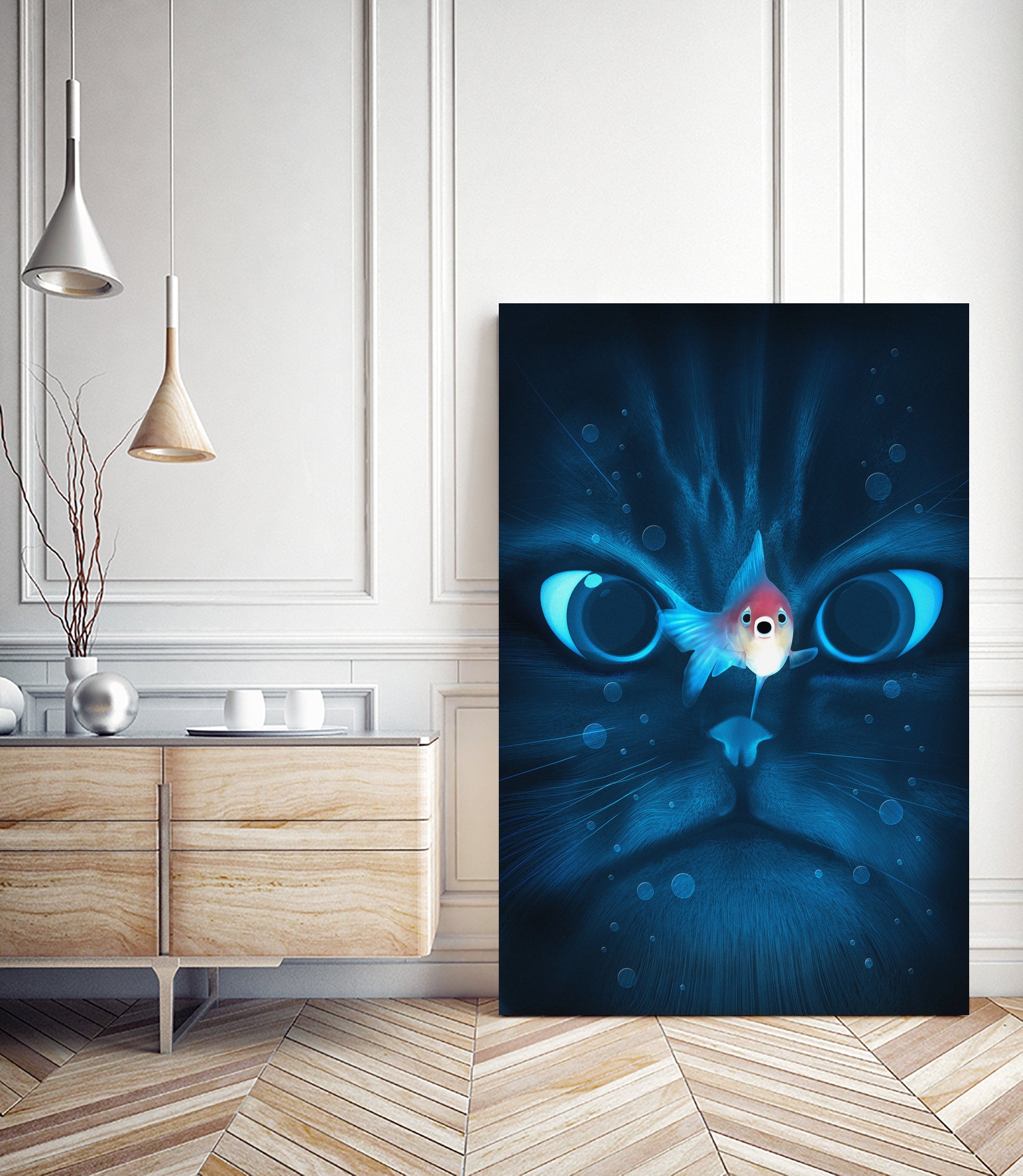 Catfish by Nicholas Ely on GIANT ART - blue digital painting
