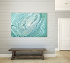 Aquamarine Pastel and Teal Agate Crystal by Mar Cantón on GIANT ART - white digital painting