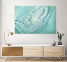 Aquamarine Pastel and Teal Agate Crystal by Mar Cantón on GIANT ART - white digital painting