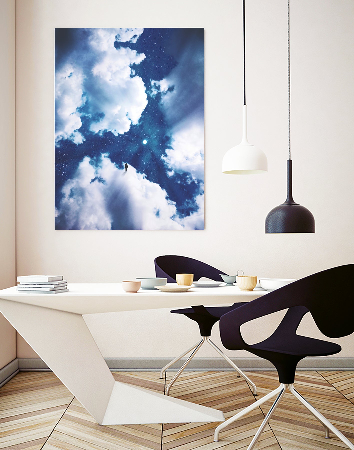 Alone by Hussam Eissa on GIANT ART - blue digital painting