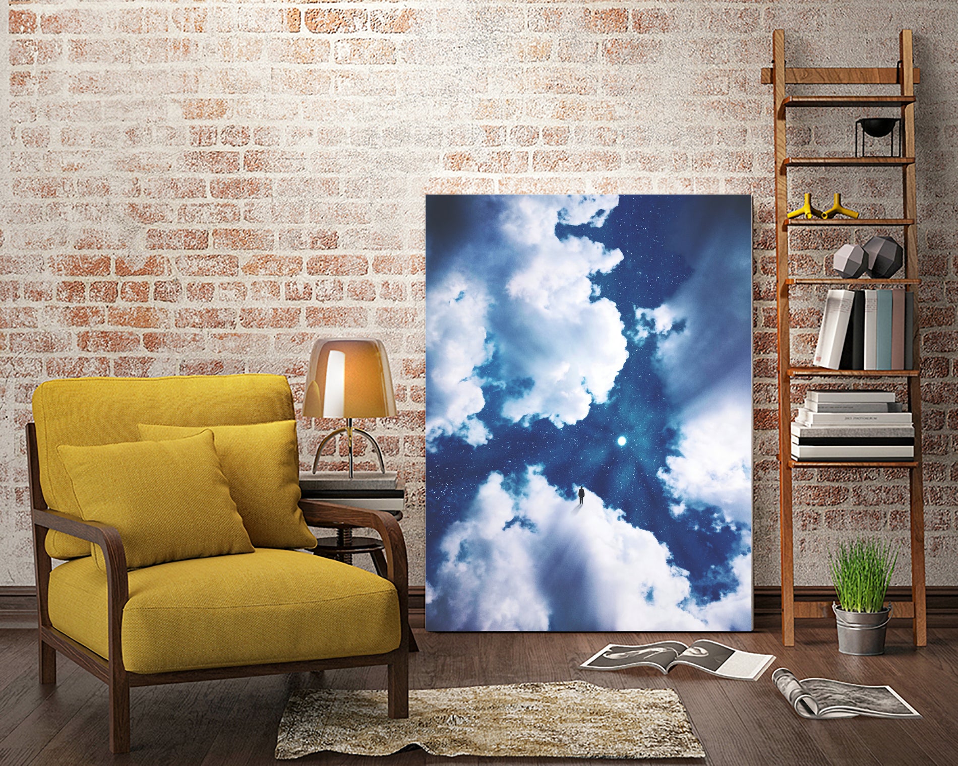 Alone by Hussam Eissa on GIANT ART - blue digital painting