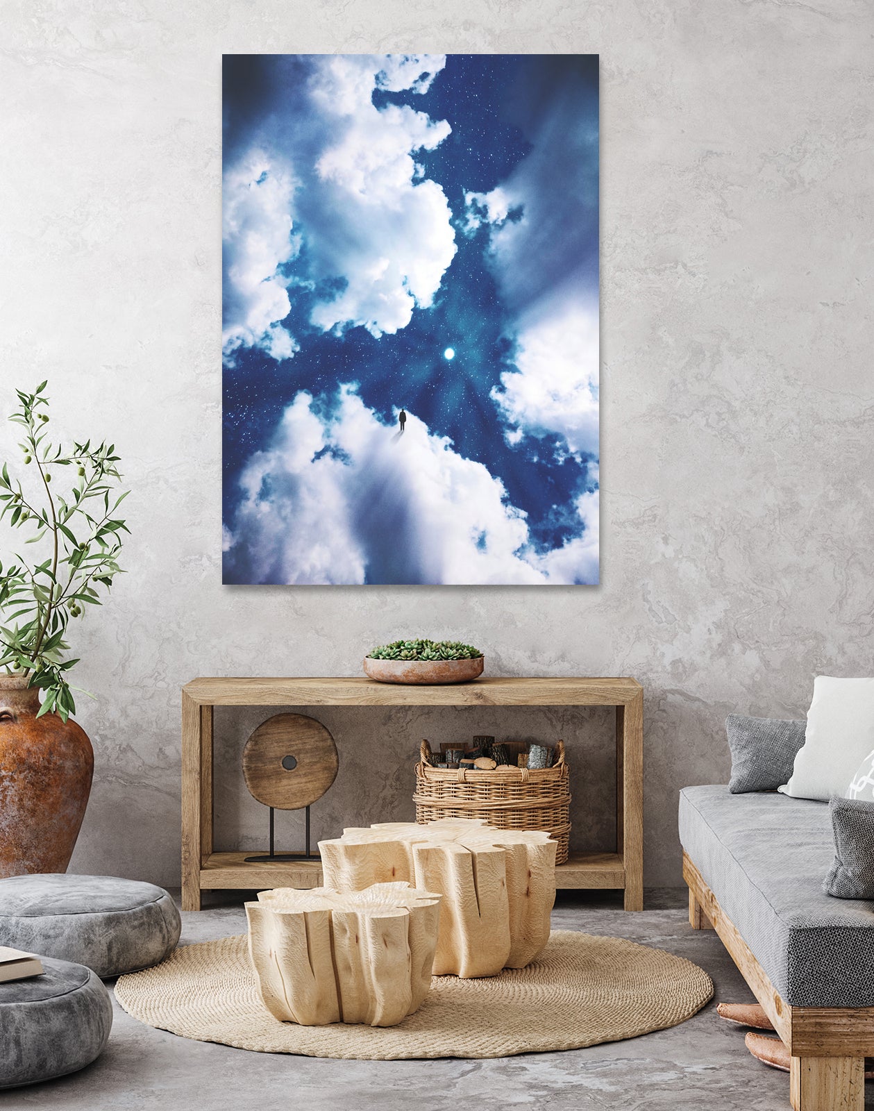 Alone by Hussam Eissa on GIANT ART - blue digital painting