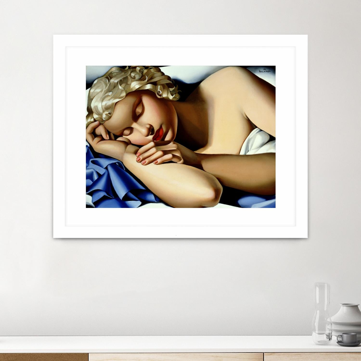 The Sleeping Girl I by Tamara de Lempicka on GIANT ART - blue master