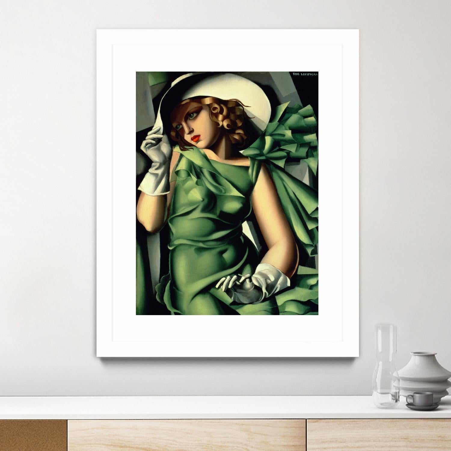 Young Lady with Gloves by Tamara de Lempicka on GIANT ART - beige master