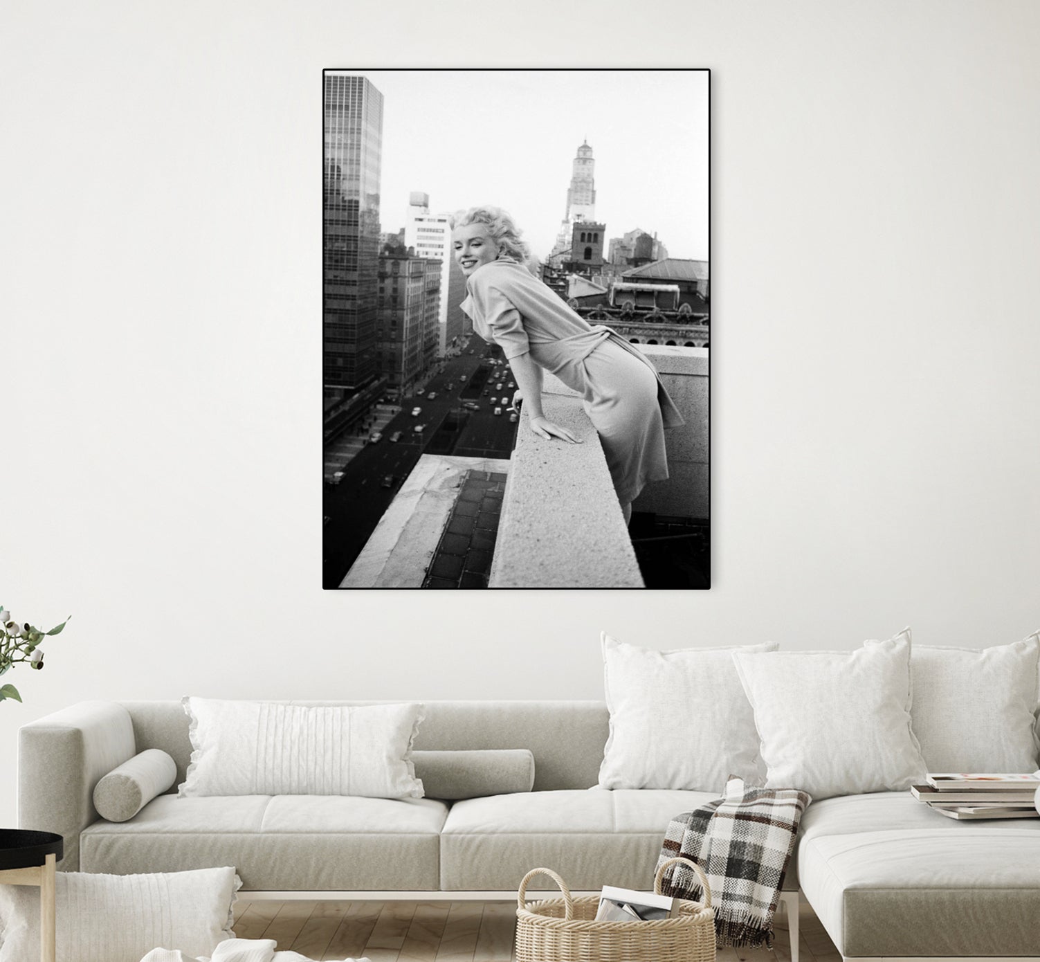Marilyn on balcony by M studio on GIANT ART - black and white photography