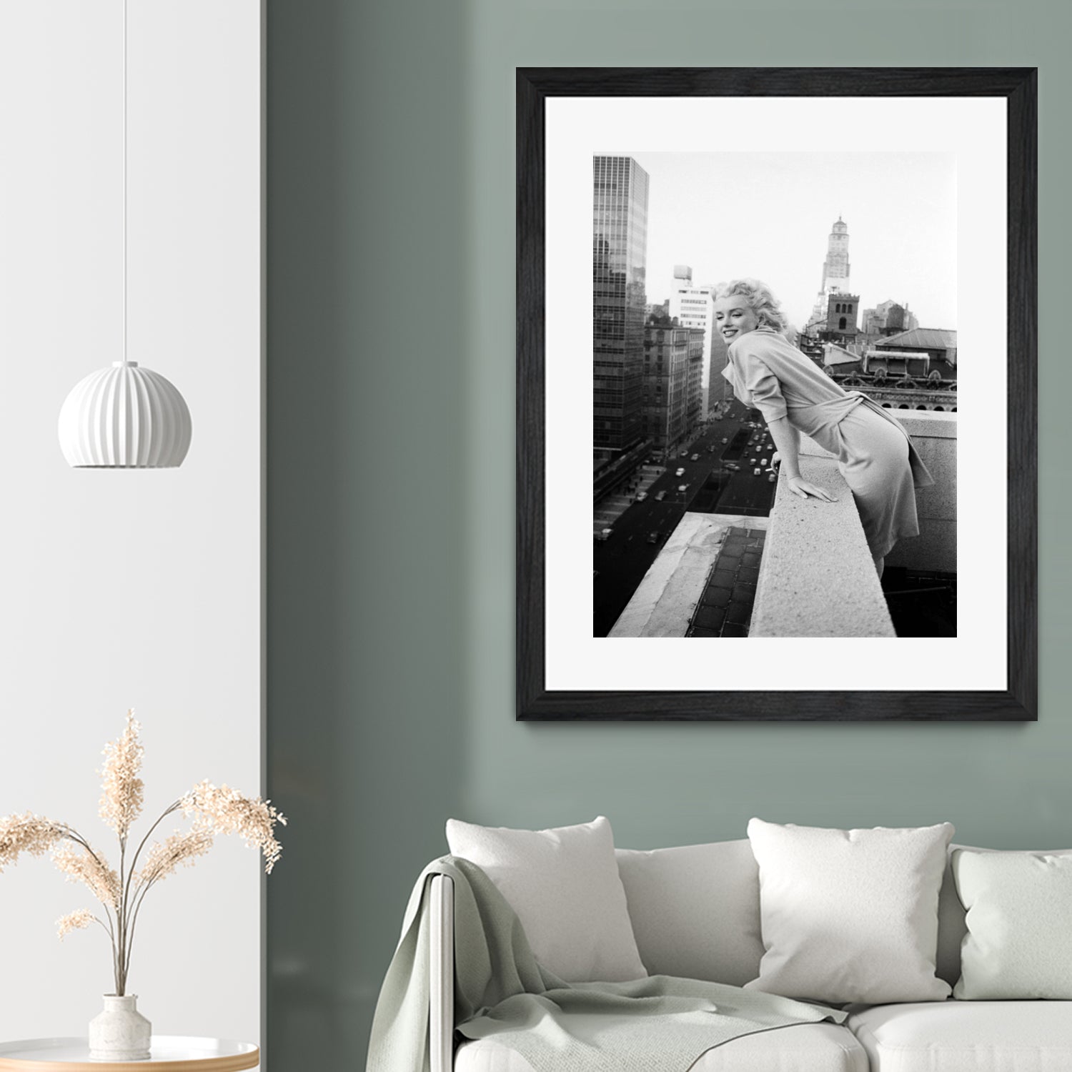 Marilyn on balcony by M studio on GIANT ART - black and white photography