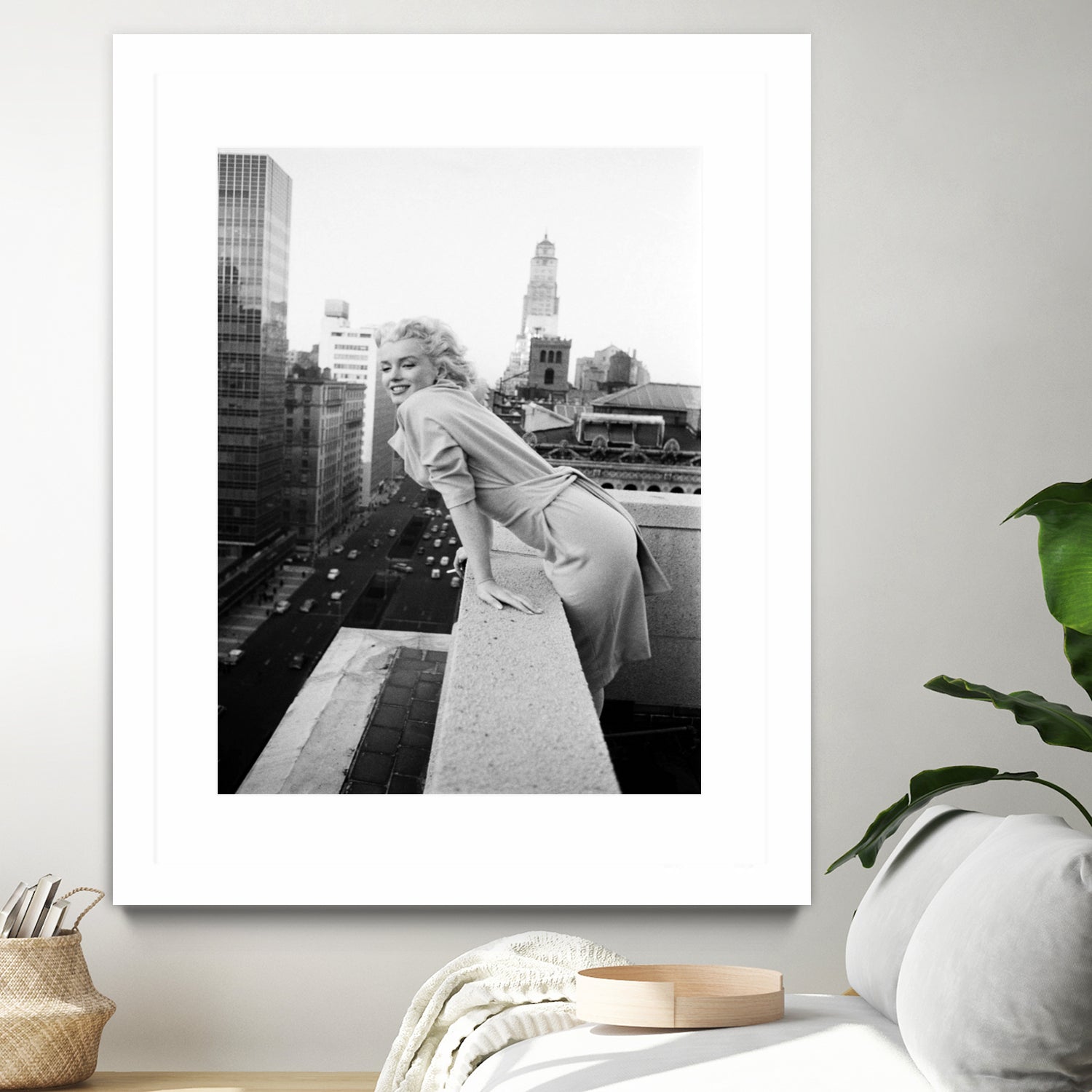 Marilyn on balcony by M studio on GIANT ART - black and white photography