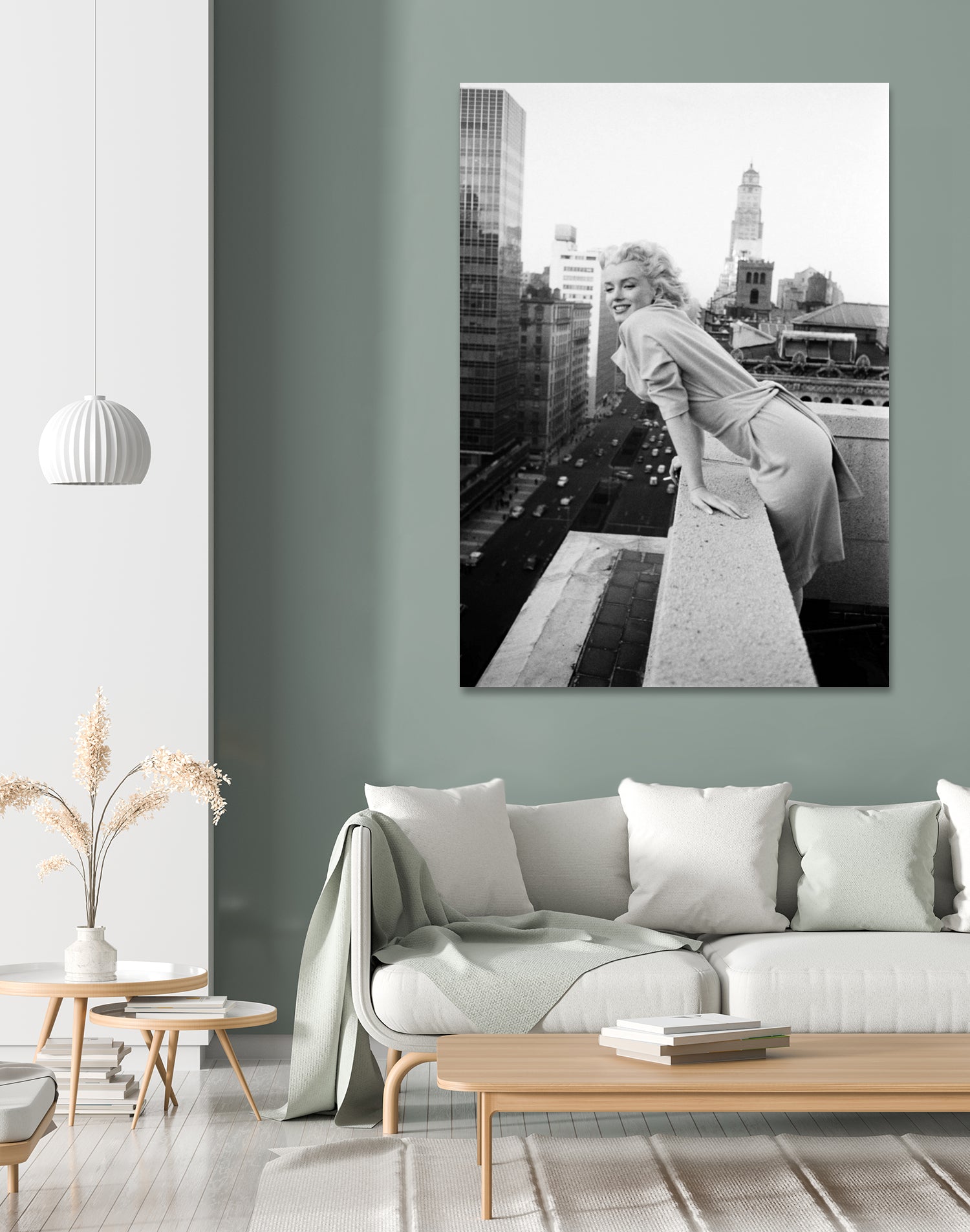 Marilyn on balcony by M studio on GIANT ART - black and white photography