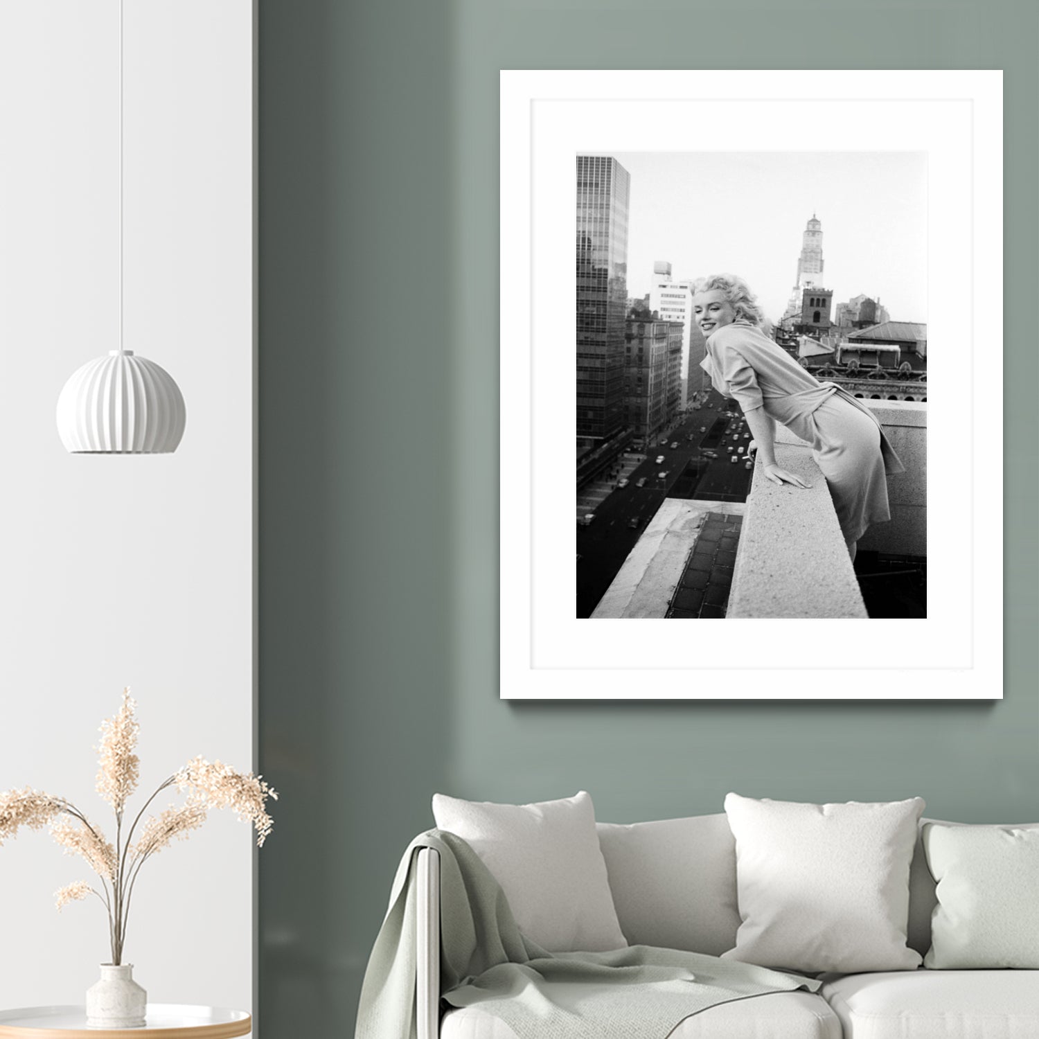 Marilyn on balcony by M studio on GIANT ART - black and white photography