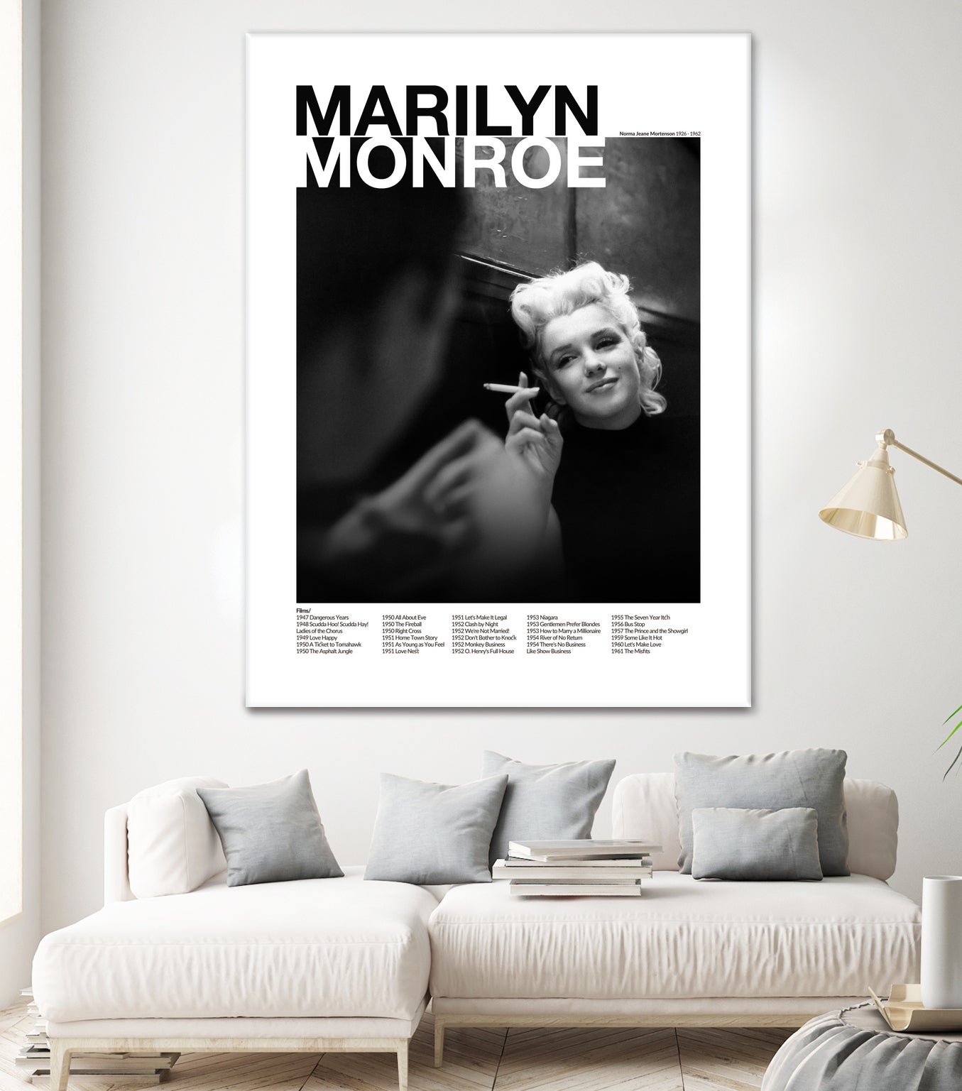 Marilyn Monroe by M Studio on GIANT ART - black and white photography