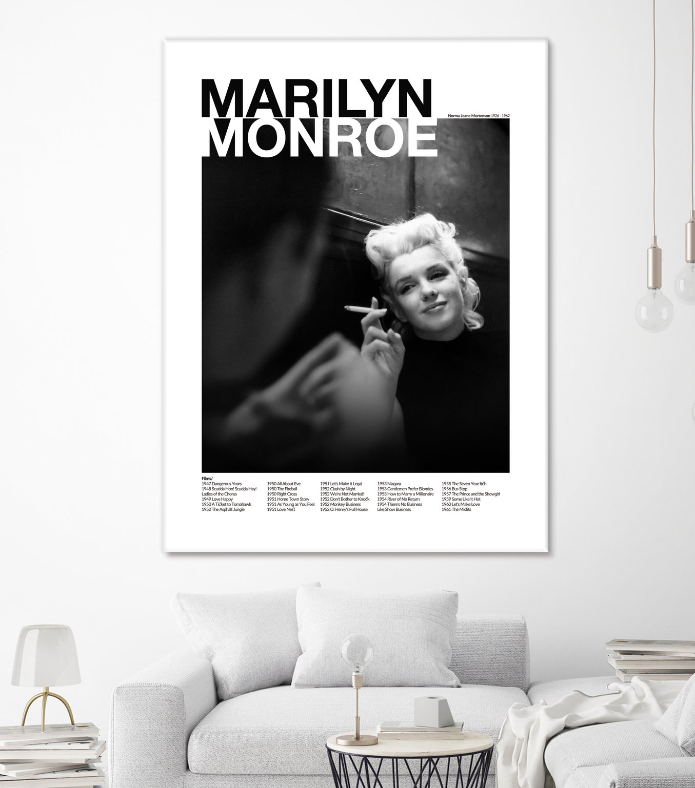 Marilyn Monroe by M Studio on GIANT ART - black and white photography