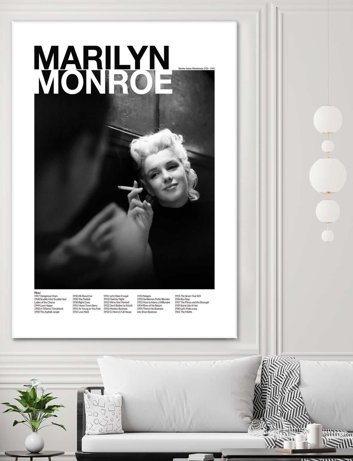 Marilyn Monroe by M Studio on GIANT ART - black and white photography