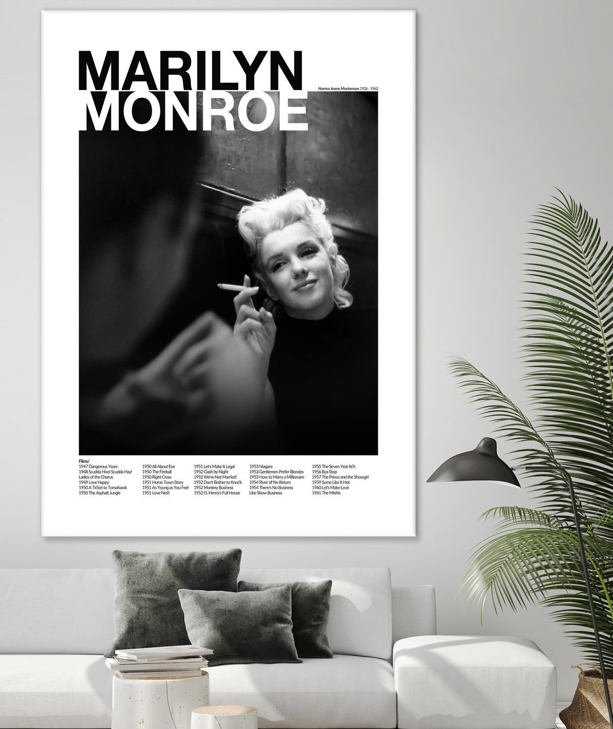 Marilyn Monroe by M Studio on GIANT ART - black and white photography