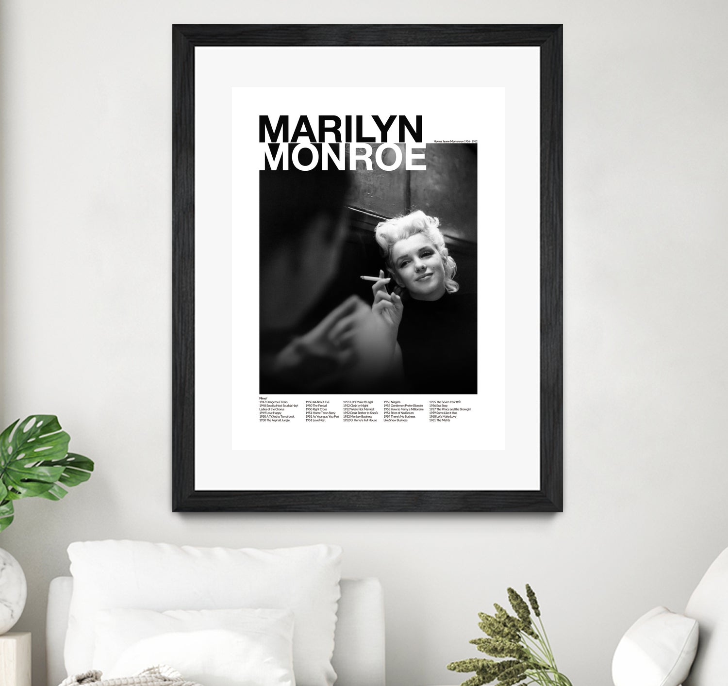 Marilyn Monroe by M Studio on GIANT ART - black and white photography