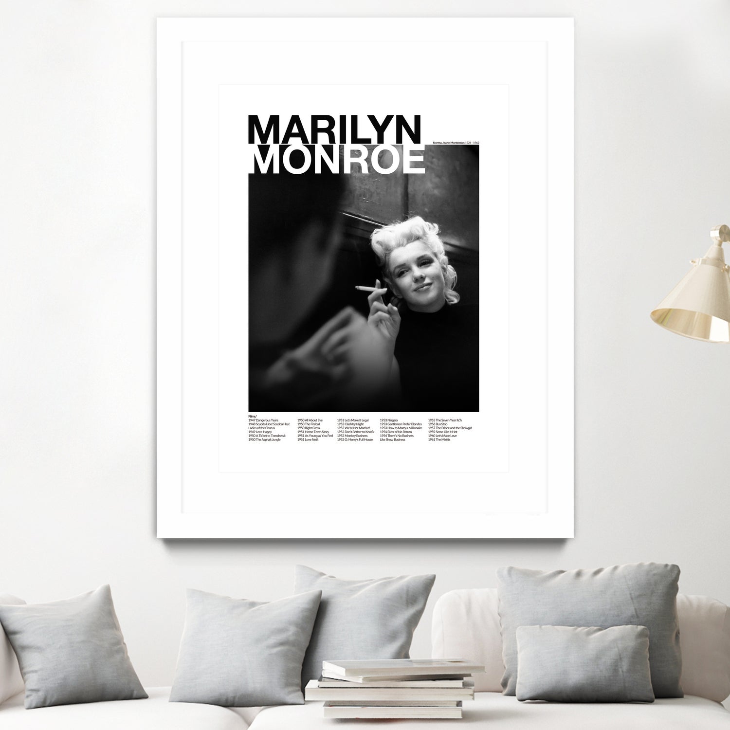 Marilyn Monroe by M Studio on GIANT ART - black and white photography