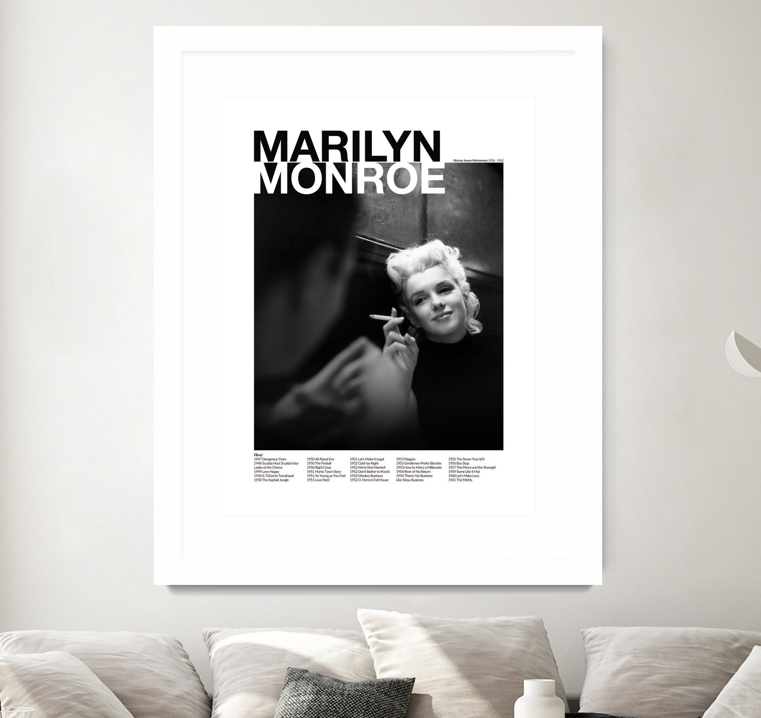 Marilyn Monroe by M Studio on GIANT ART - black and white photography