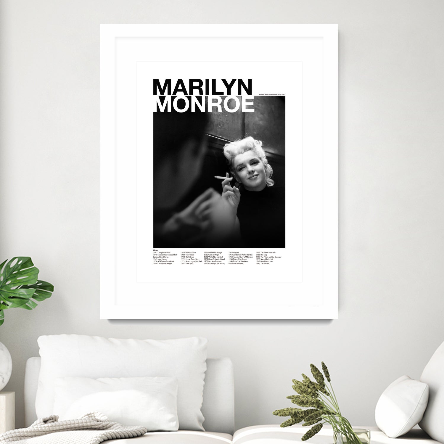 Marilyn Monroe by M Studio on GIANT ART - black and white photography