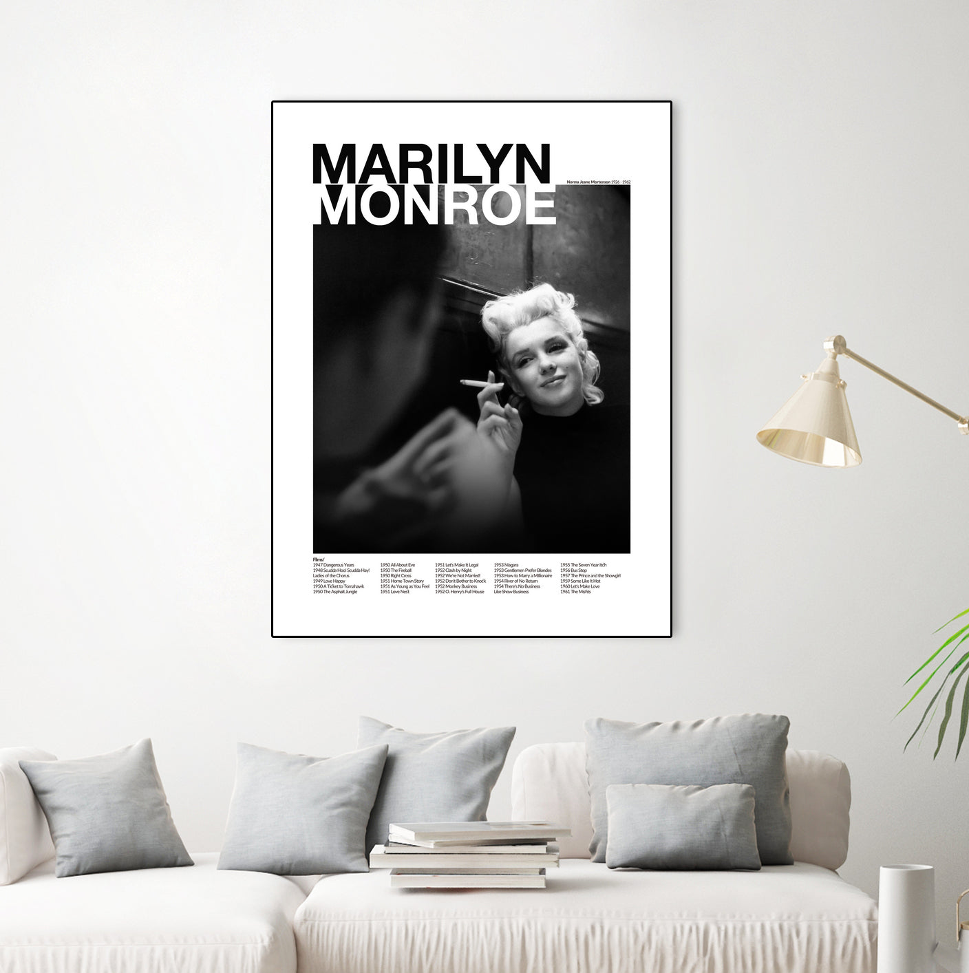 Marilyn Monroe by M Studio on GIANT ART - black and white photography