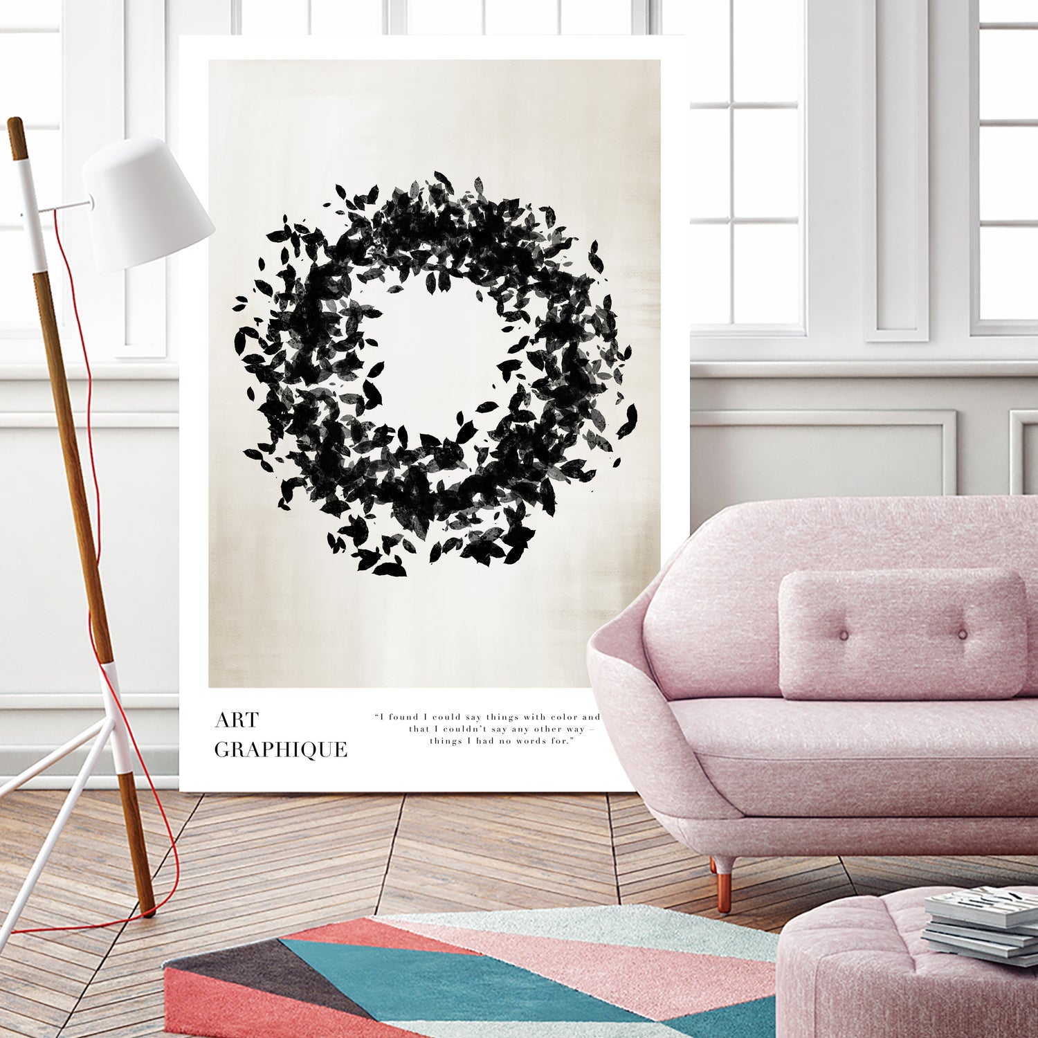 Organic Circle by M Studio on GIANT ART - beige