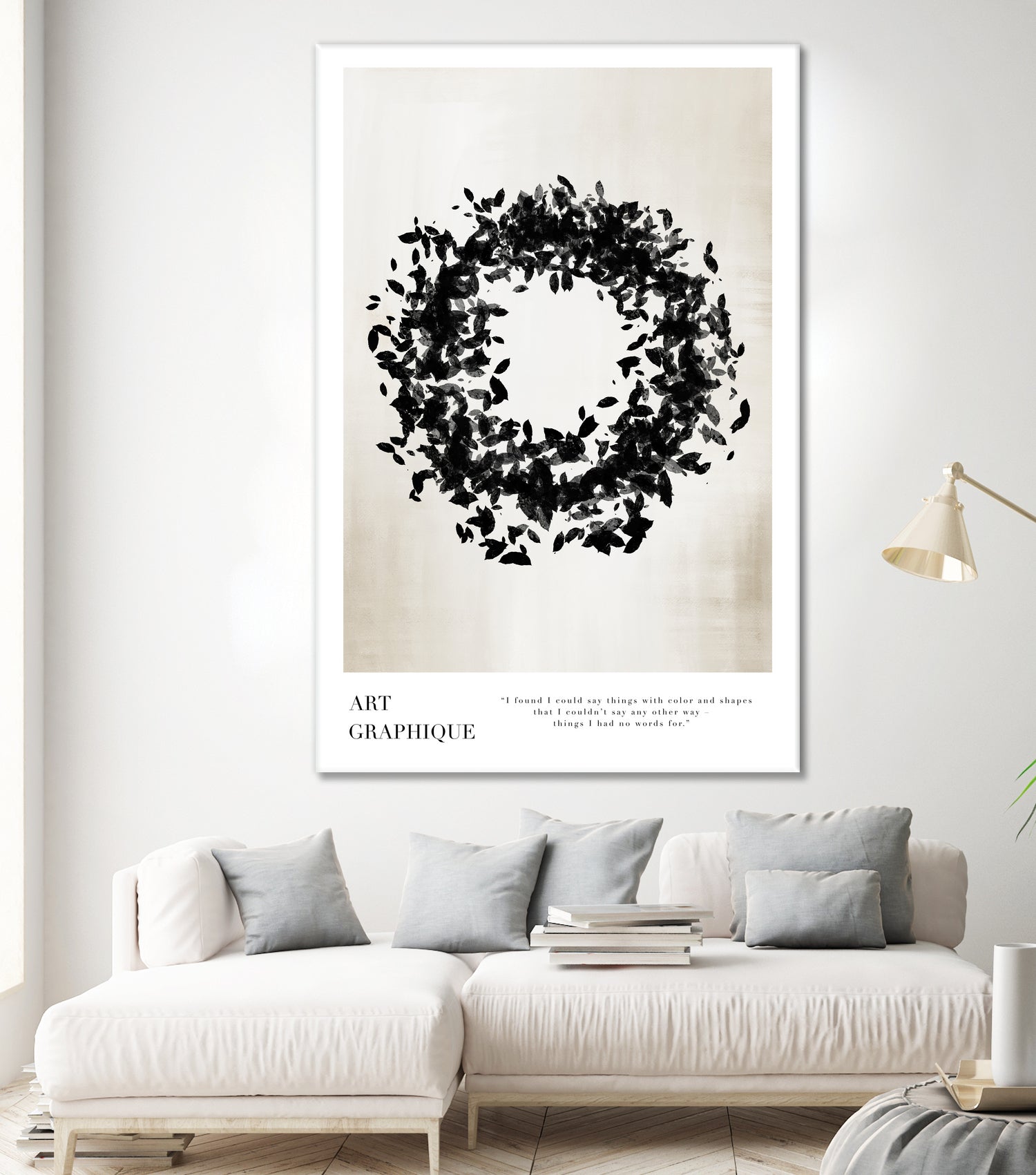 Organic Circle by M Studio on GIANT ART - beige