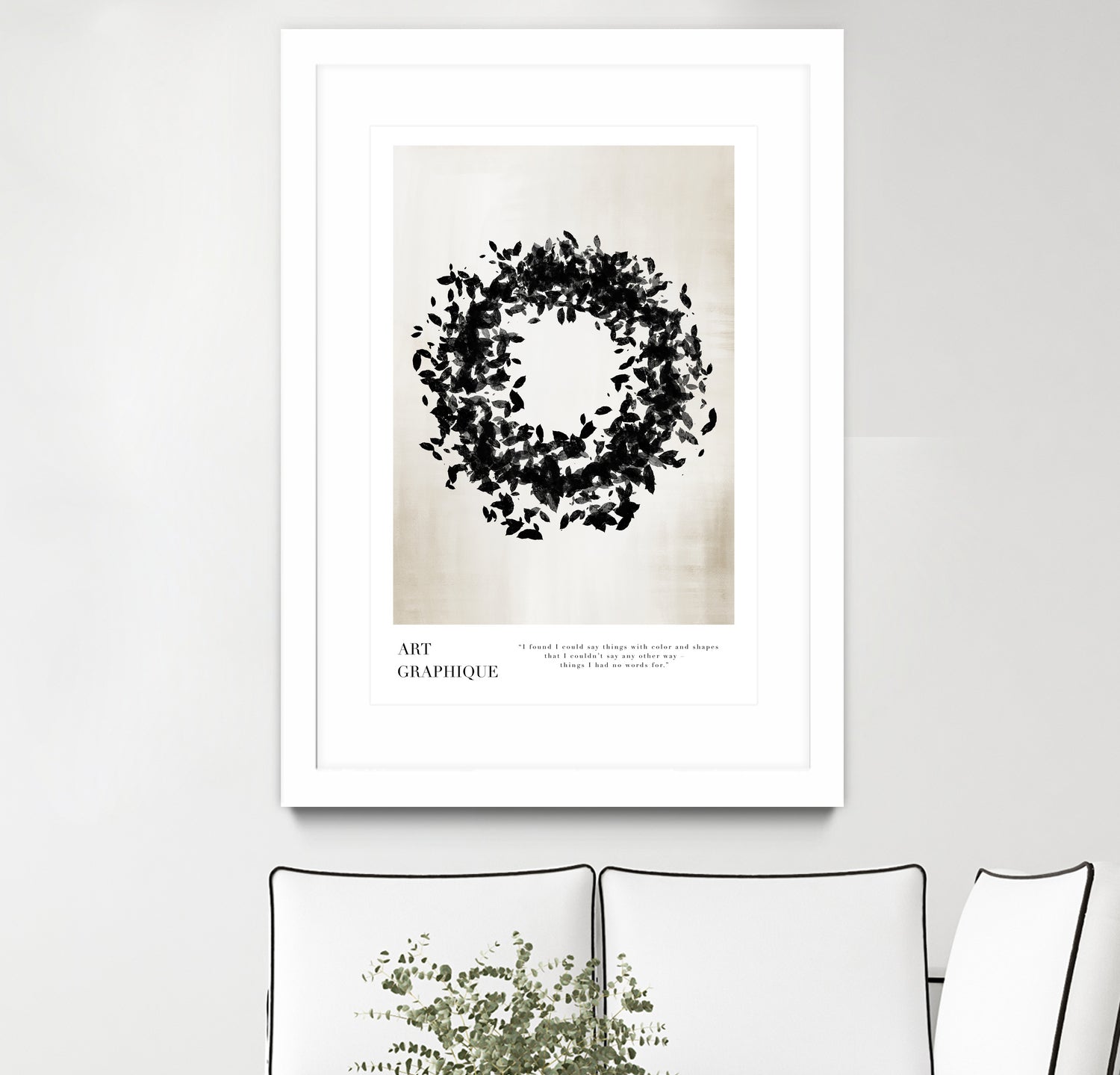 Organic Circle by M Studio on GIANT ART - beige