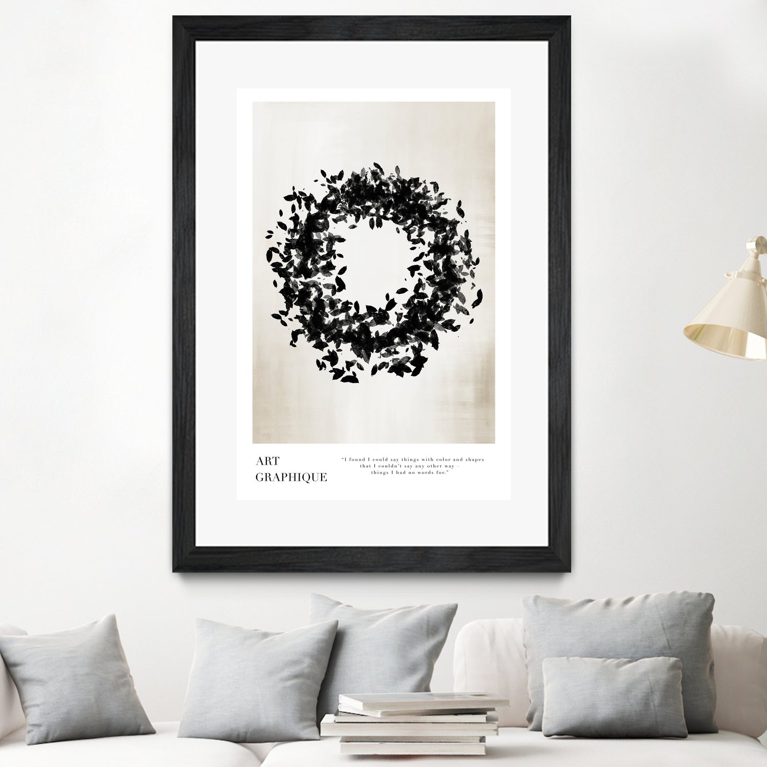 Organic Circle by M Studio on GIANT ART - beige