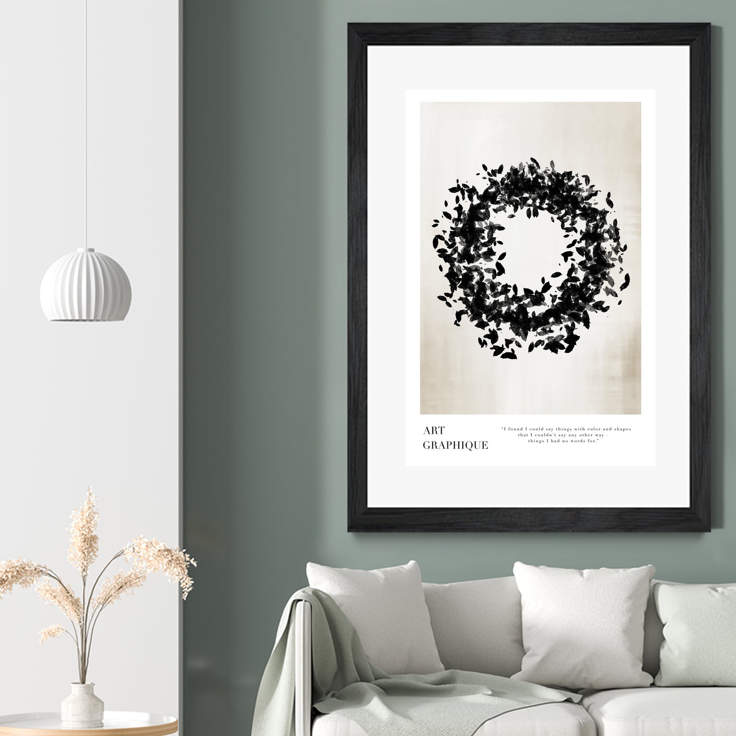 Organic Circle by M Studio on GIANT ART - beige