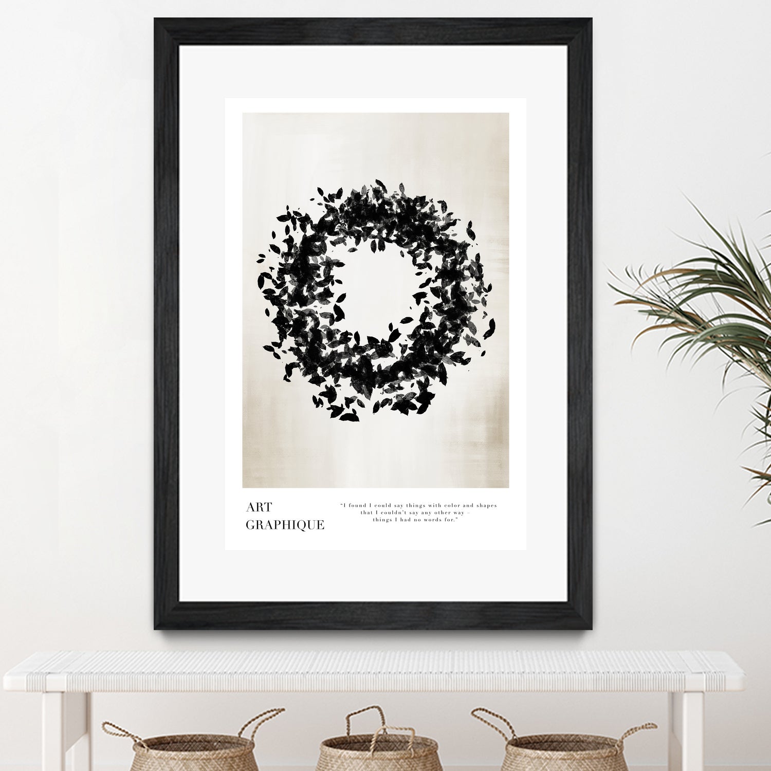 Organic Circle by M Studio on GIANT ART - beige