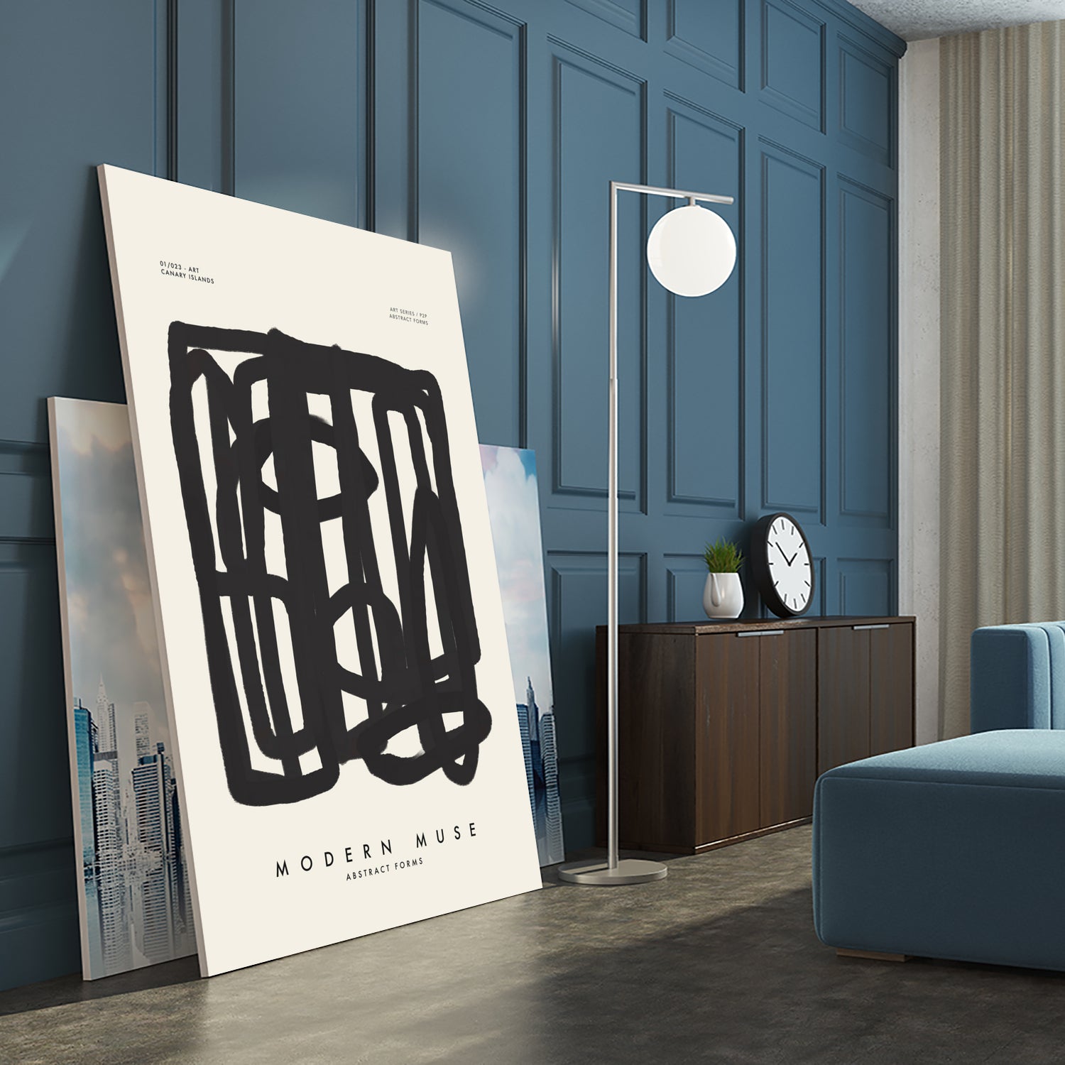 Modern Muse by M Studio on GIANT ART - beige mid century