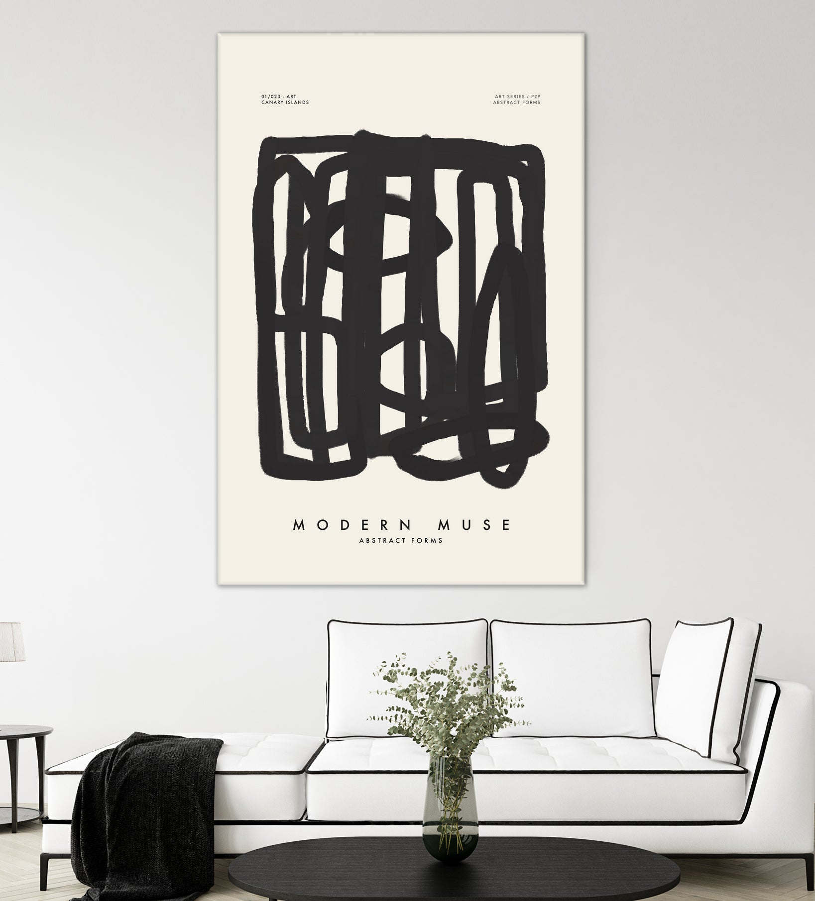 Modern Muse by M Studio on GIANT ART - beige mid century