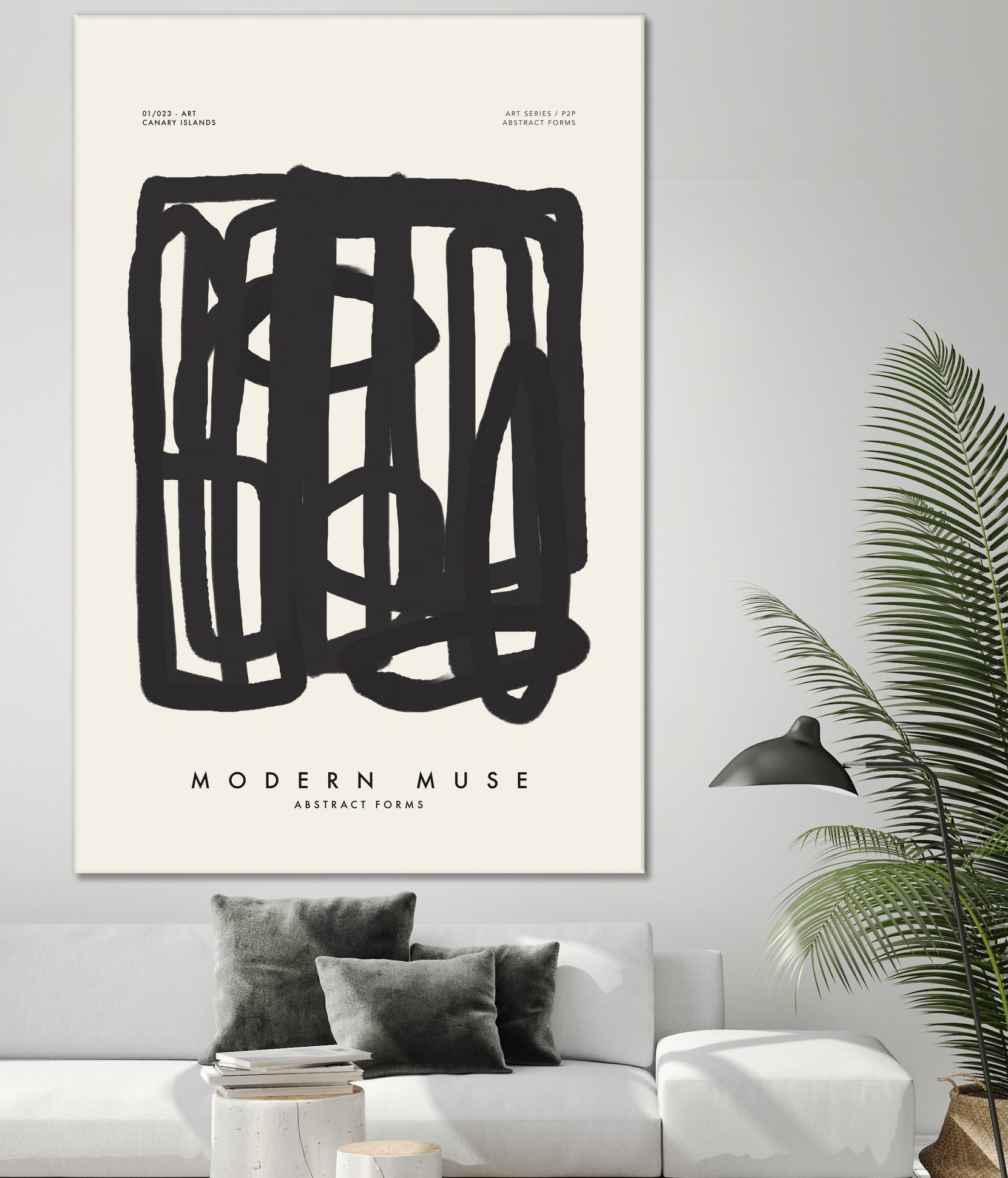 Modern Muse by M Studio on GIANT ART - beige mid century