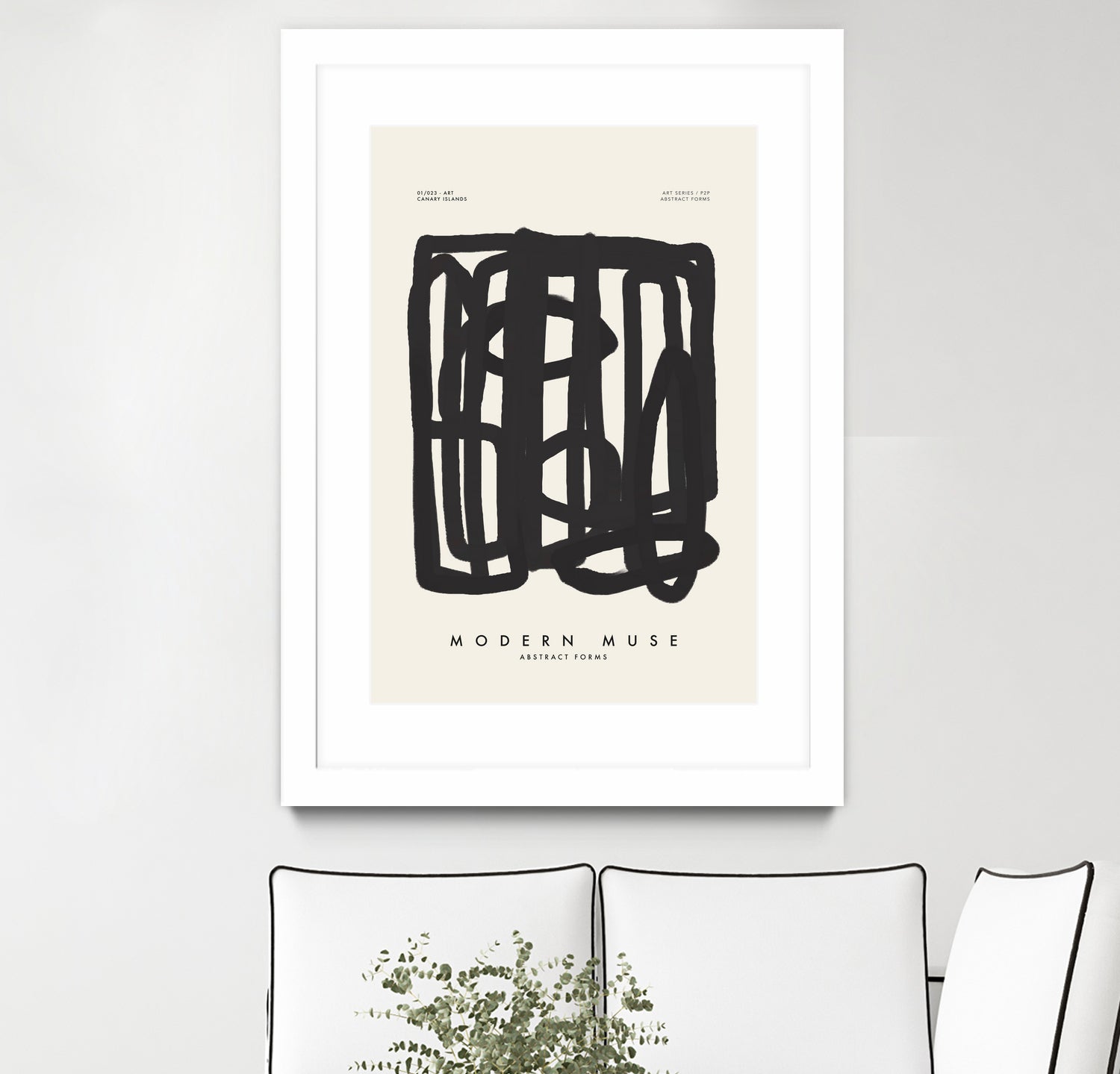 Modern Muse by M Studio on GIANT ART - beige mid century