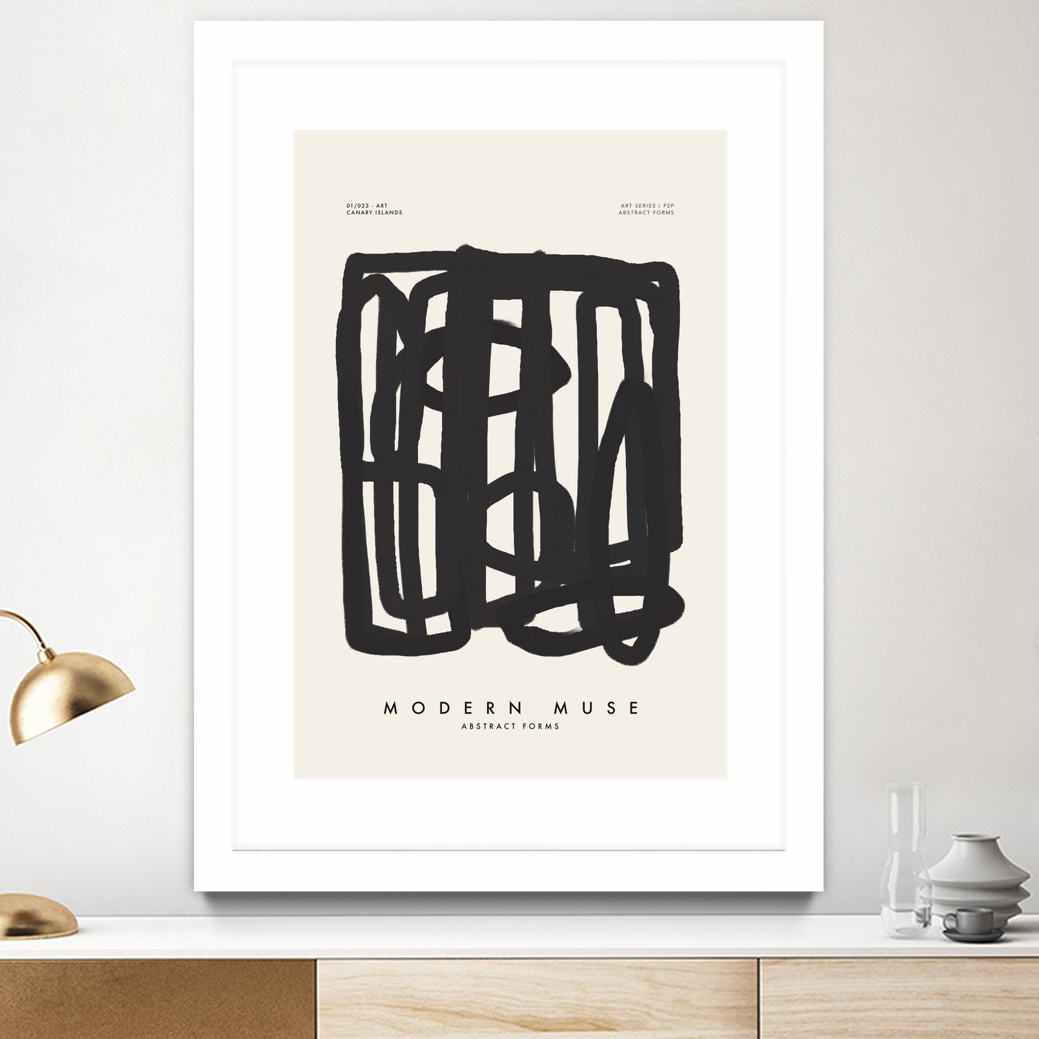 Modern Muse by M Studio on GIANT ART - beige mid century