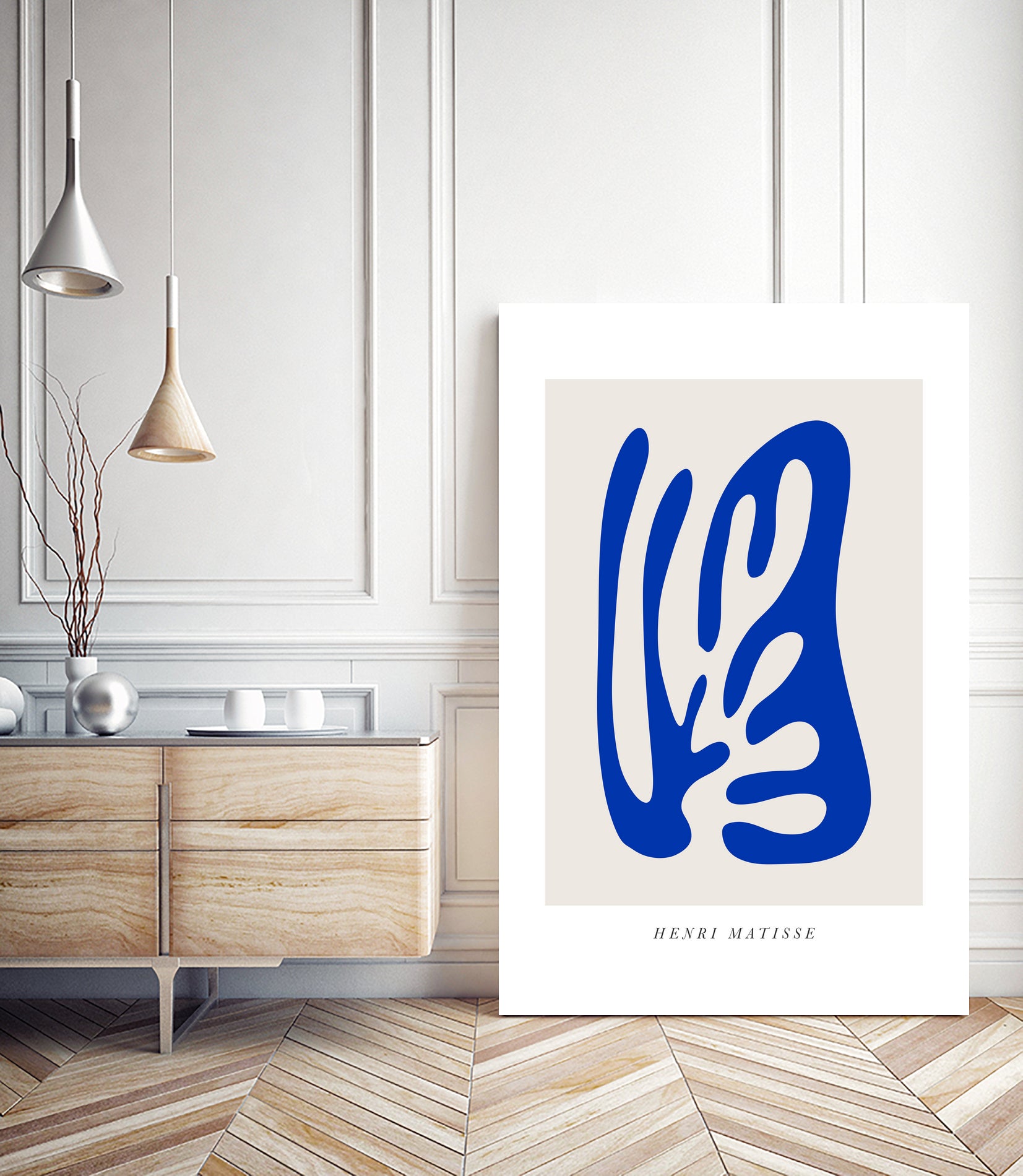 Papiers Découpés by Matisse on GIANT ART - blue modern framed canvas