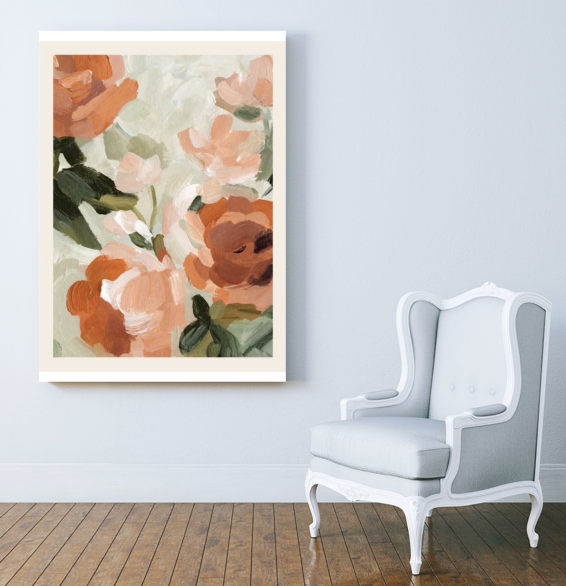 Autumn Blossom by M Studio on GIANT ART - green botanical flowers